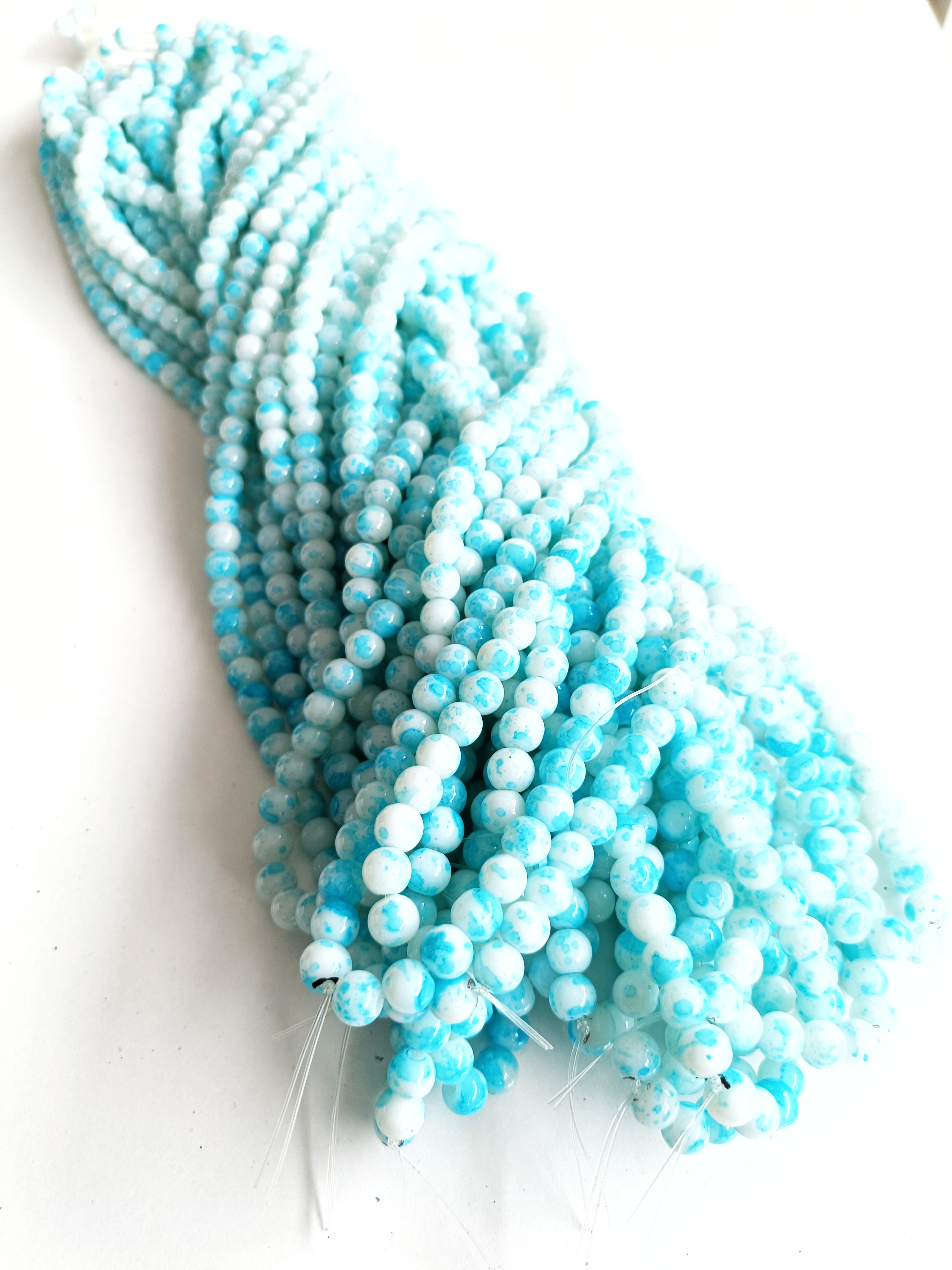 Alaca Mavi 8mm. Dizi Cam Boncuk