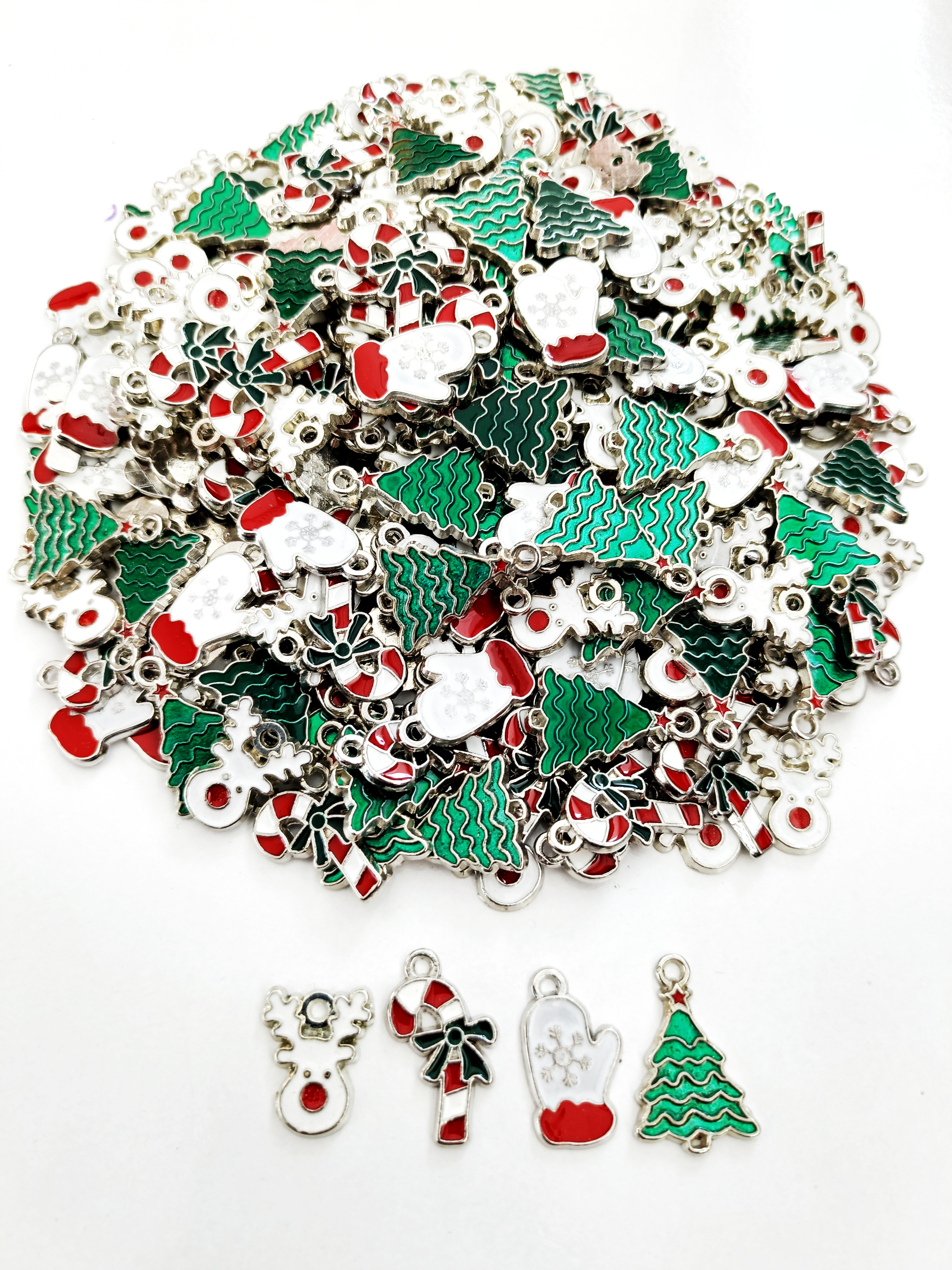 Silver Mineli Noel Takı Uçları