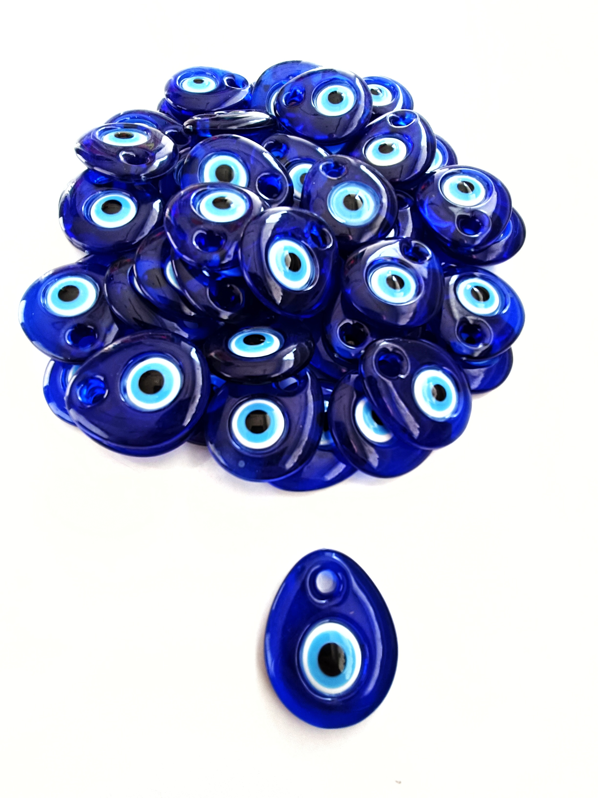 Plastik Üstten Delikli Nazar Boncuğu