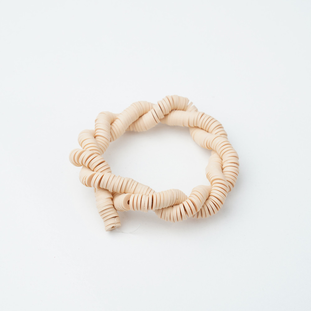 Açık Krem Fimo Boncuk Fb0048