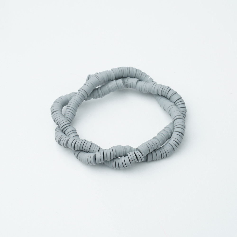 Gri Fimo Boncuk Fb0144