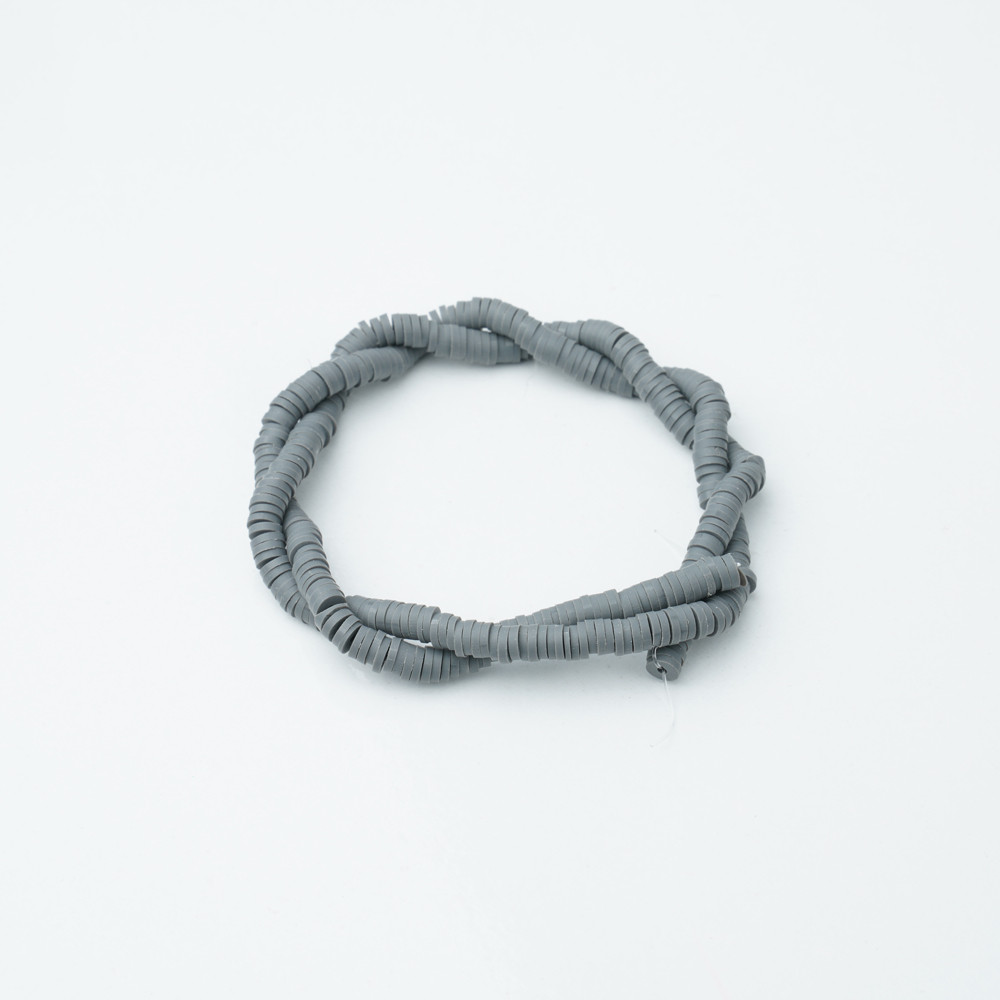 Gri Fimo Boncuk Fb0175