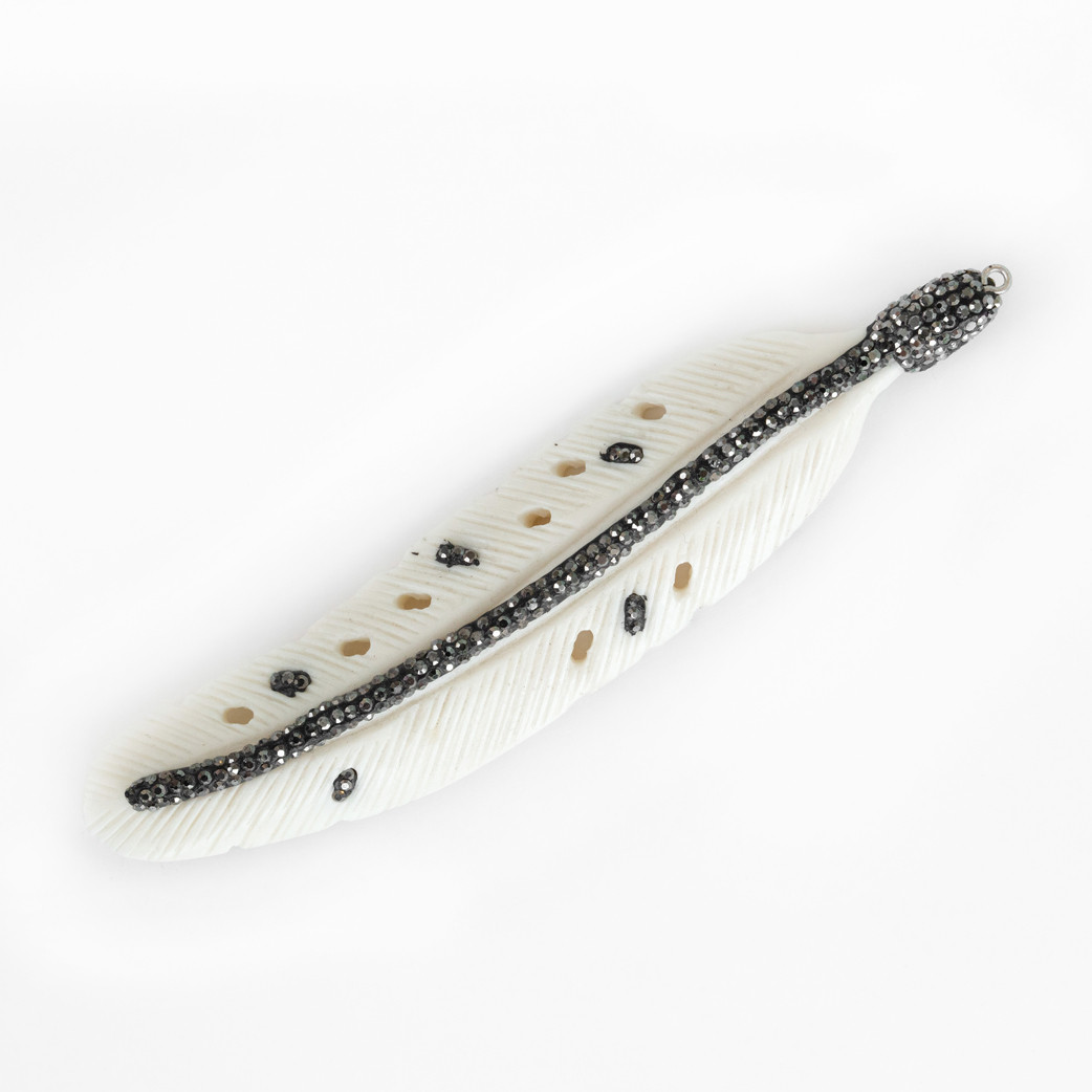 Kemik Yaprak Kolye Ucu Kobi0001