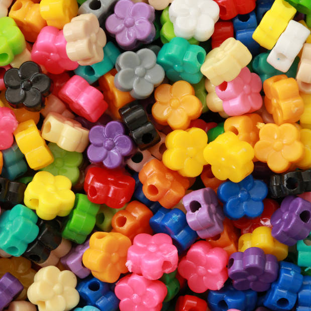  Papatya Mix Plastik Boncuk 6mm Pb010