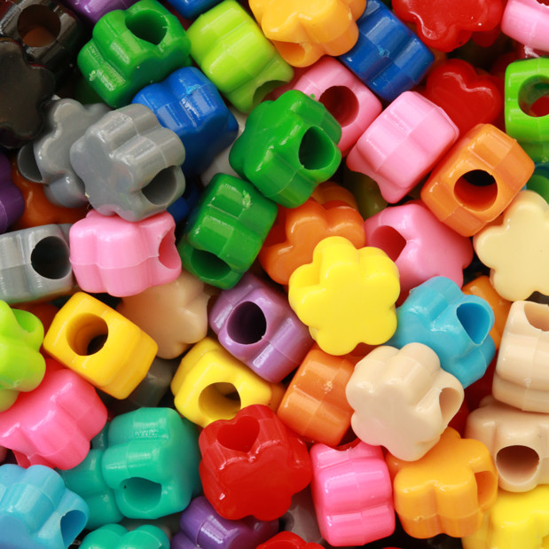  Papatya Mix Plastik Boncuk 10mm Pb011