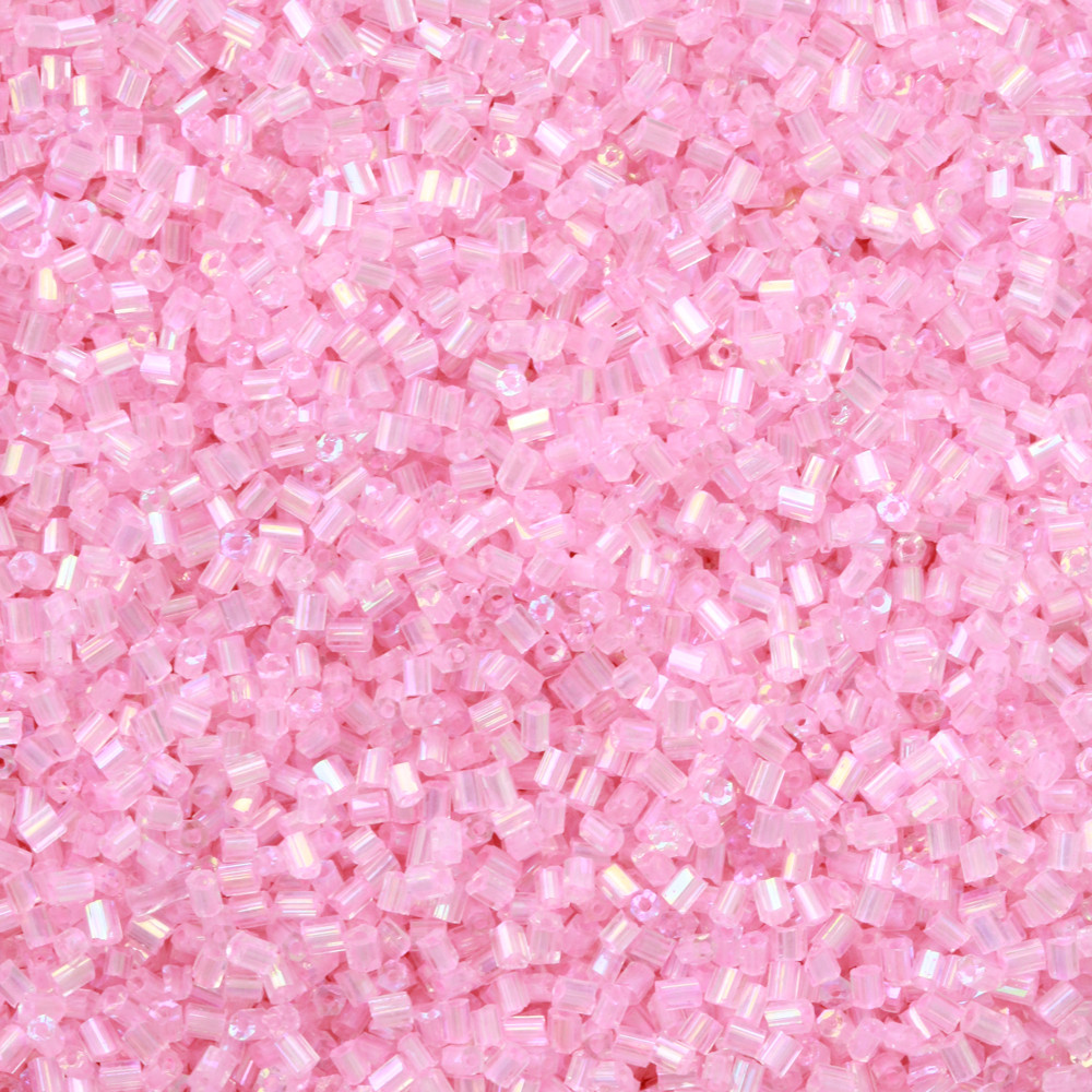 Açık Pembe Kısa Boru Kesme Boncuk Boru0026