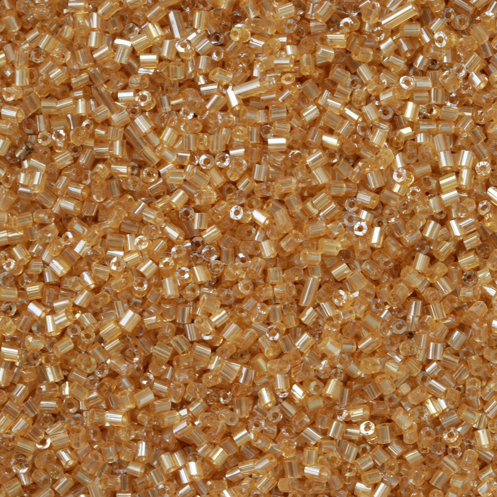 Şeffaf Altın Sarı Kısa Boru Kesme Boncuk Boru0040