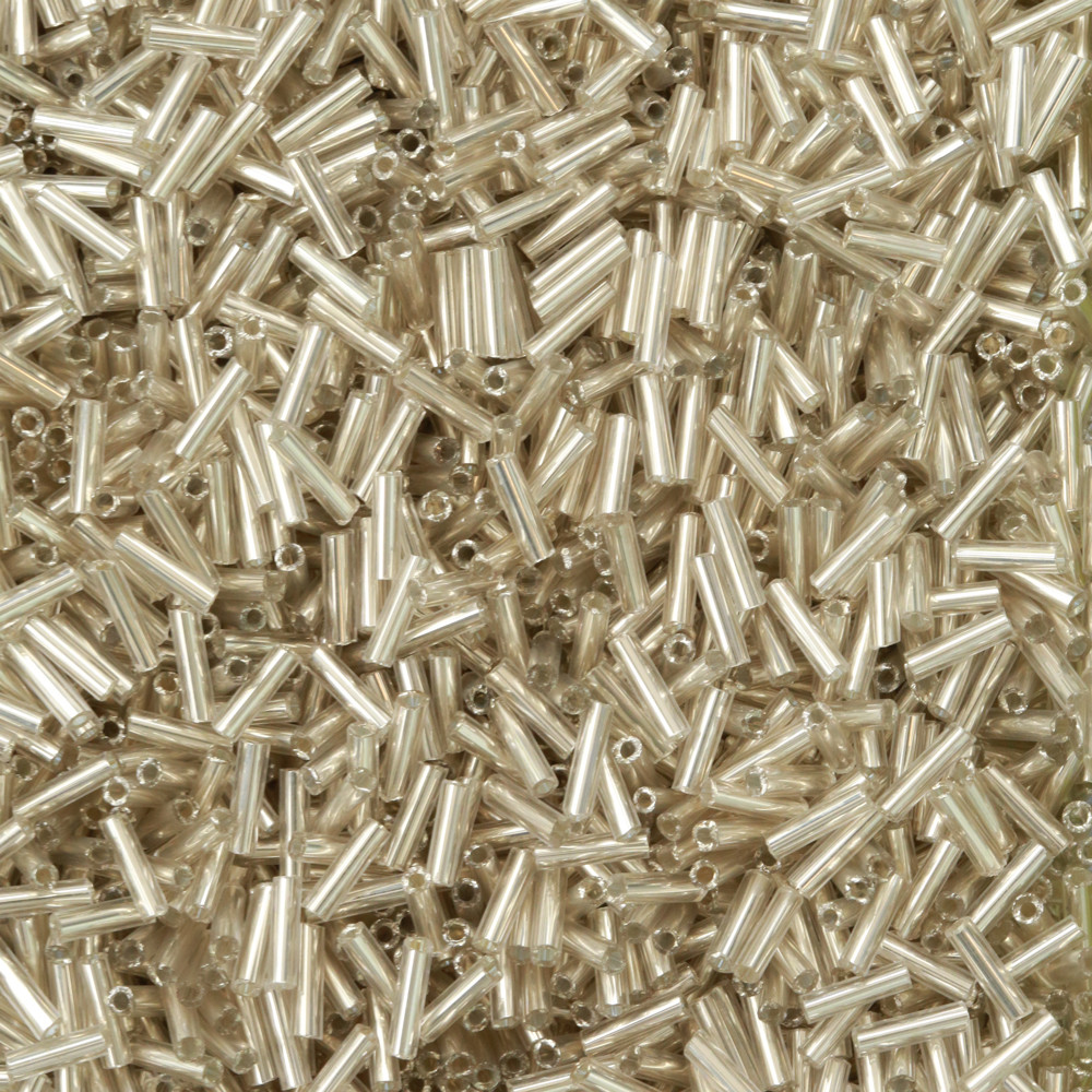 Silver Uzun Boru Kesme Boncuk Boru0104