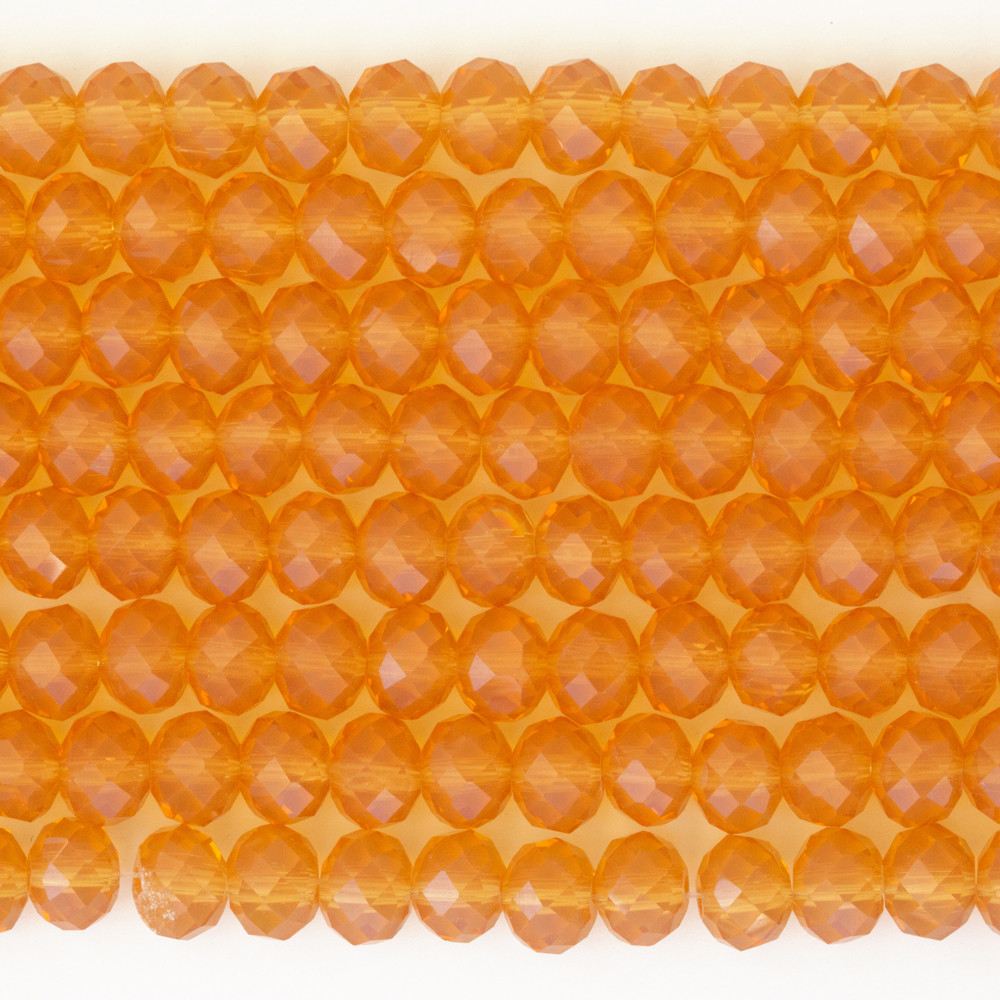 Şeffaf Sarı 8mm Kristal Boncuklar Krs0226