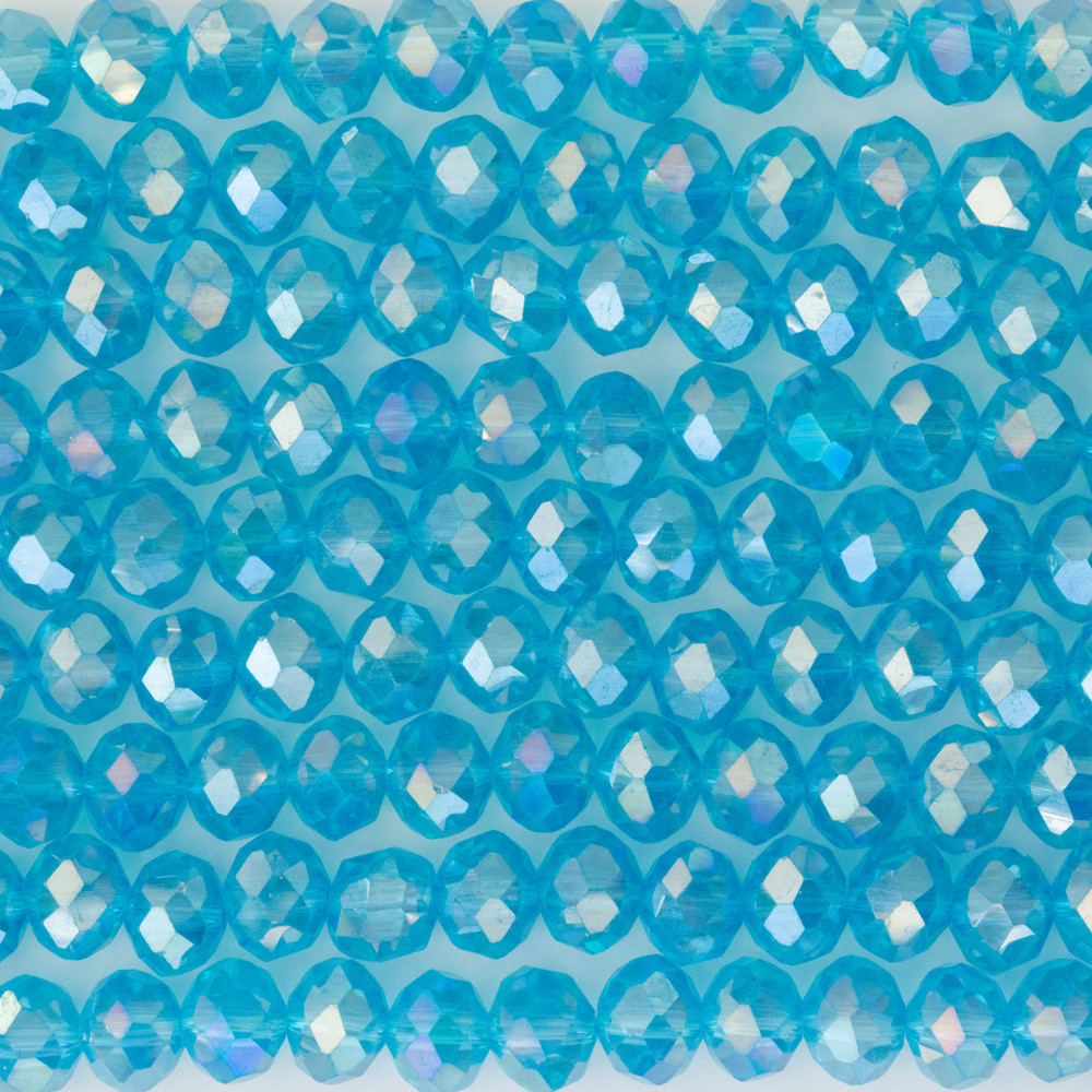 Şeffaf Mavi 8mm Kristal Boncuklar Krs0233