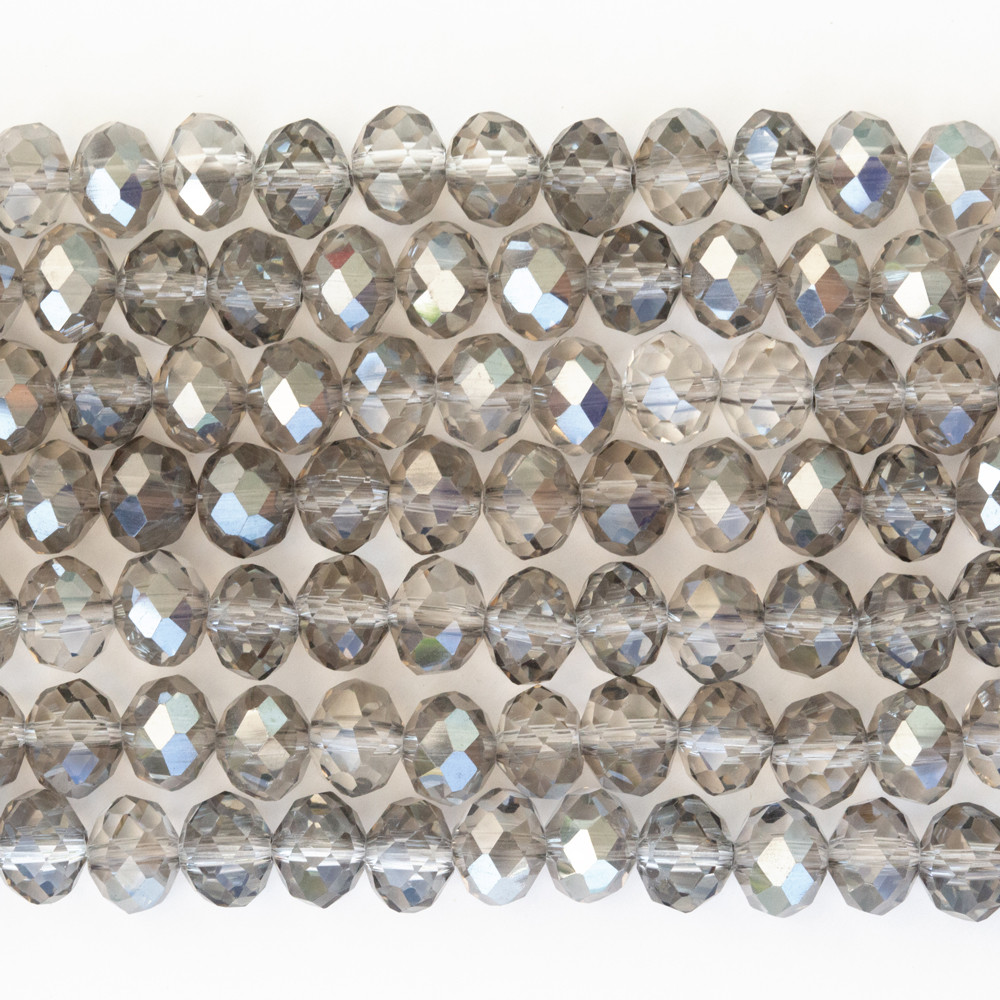 Şeffaf Gri 8mm Kristal Boncuklar Krs0252