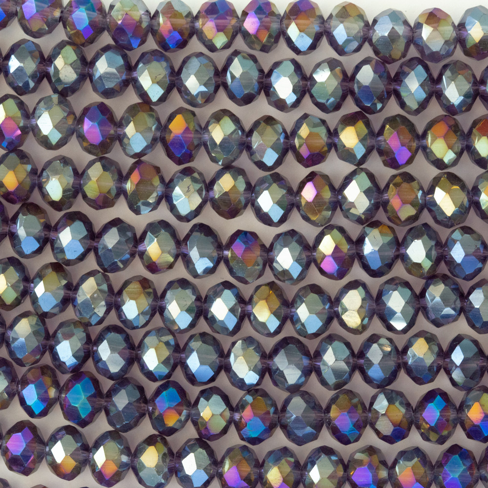 Alaca Mor 8mm Kristal Boncuklar Krs0263