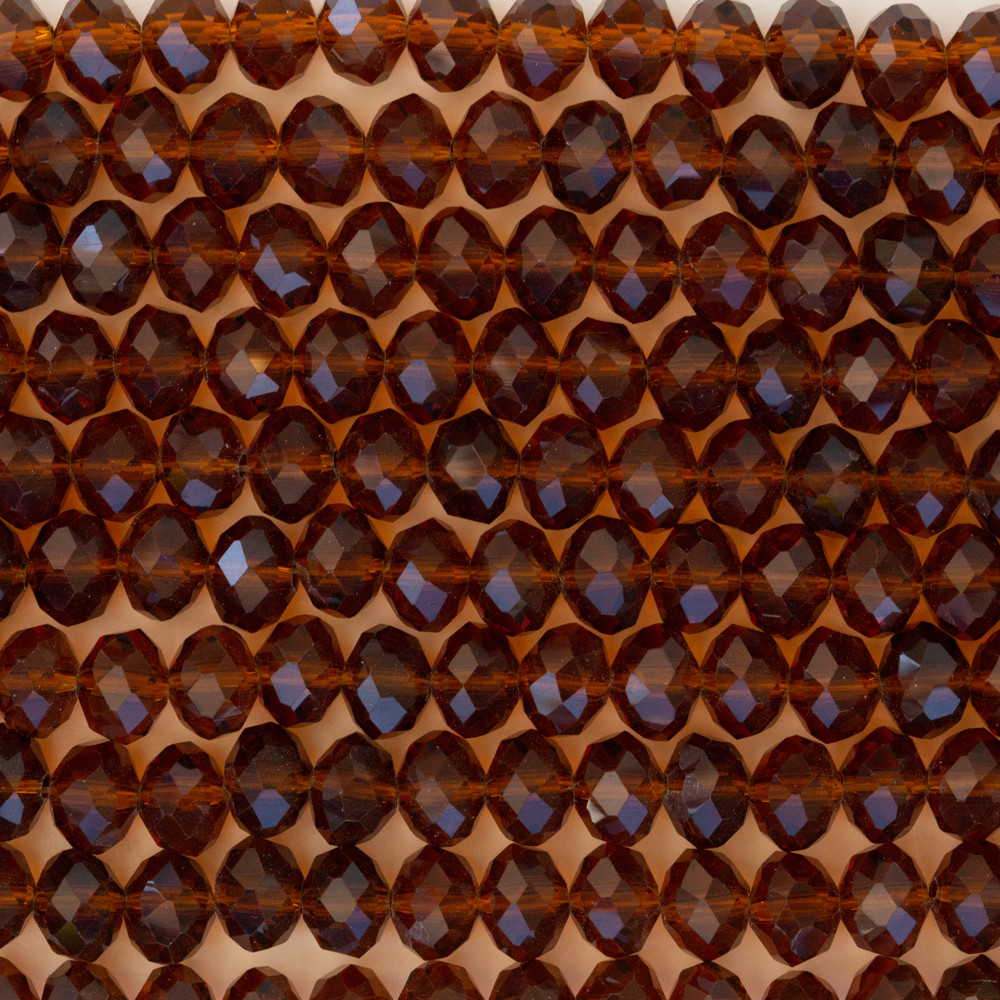 Şeffaf Kahve 8mm Kristal Boncuklar Krs0273