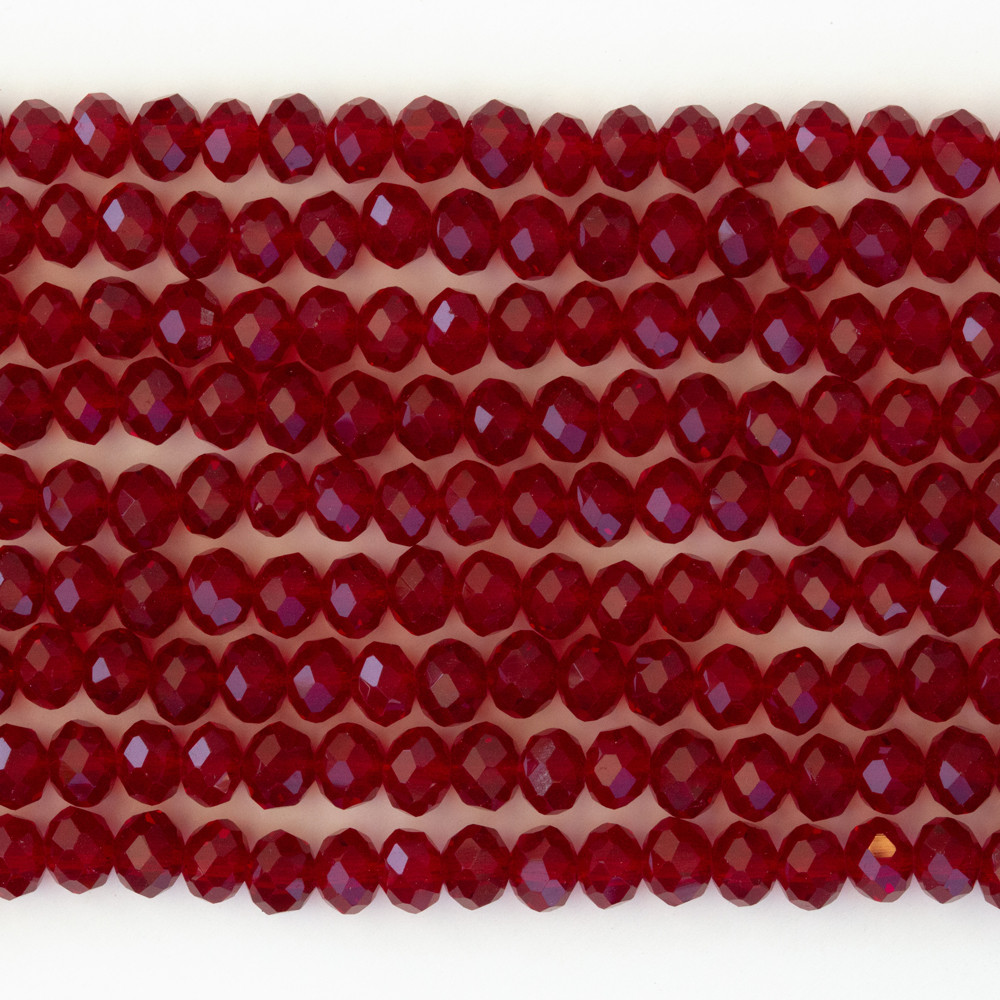 Bordo 6mm Kristal Boncuklar Krs0161