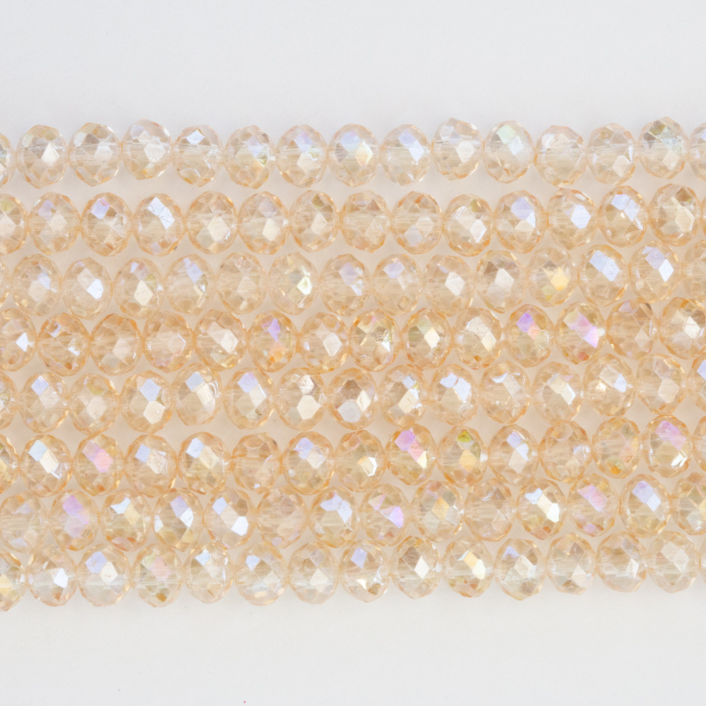 Uçuk Pembe 6mm Kristal Boncuklar Krs0167