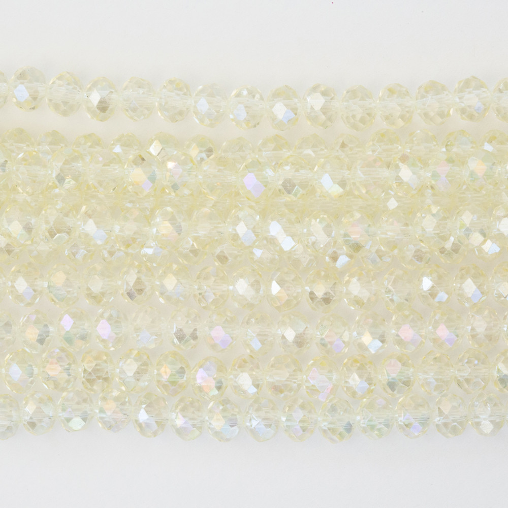 Şeffaf Beyaz 6mm Kristal Boncuklar Krs0168