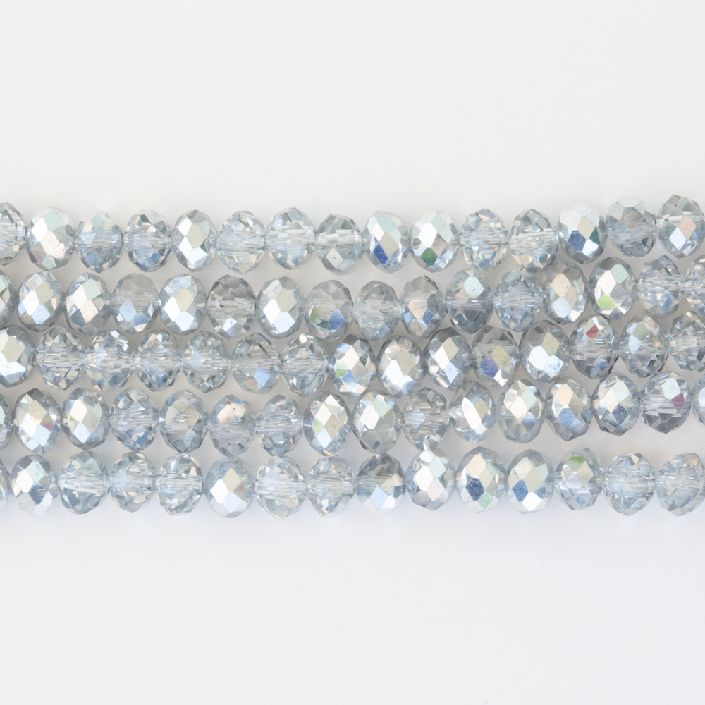 Şeffaf Gri 6mm Kristal Boncuklar Krs0176