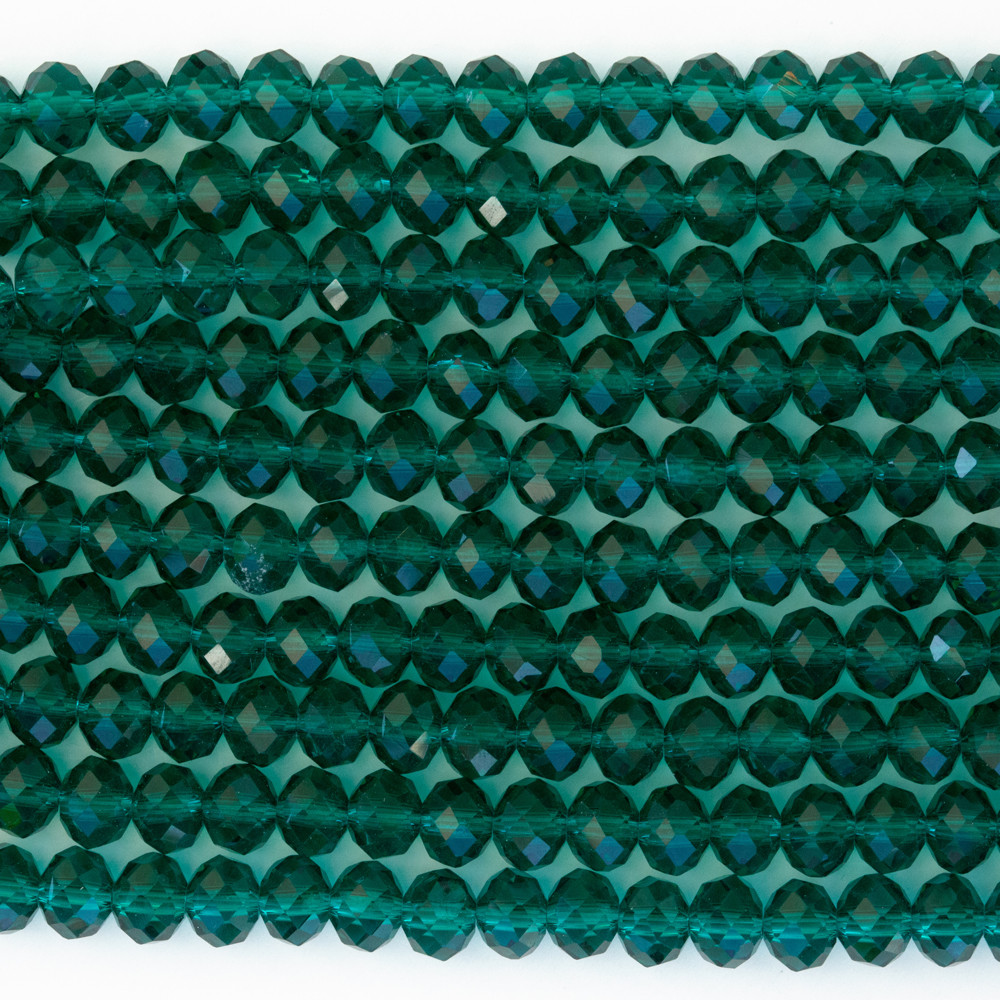 Şeffaf Koyu Yeşil 6mm Kristal Boncuklar Krs0182