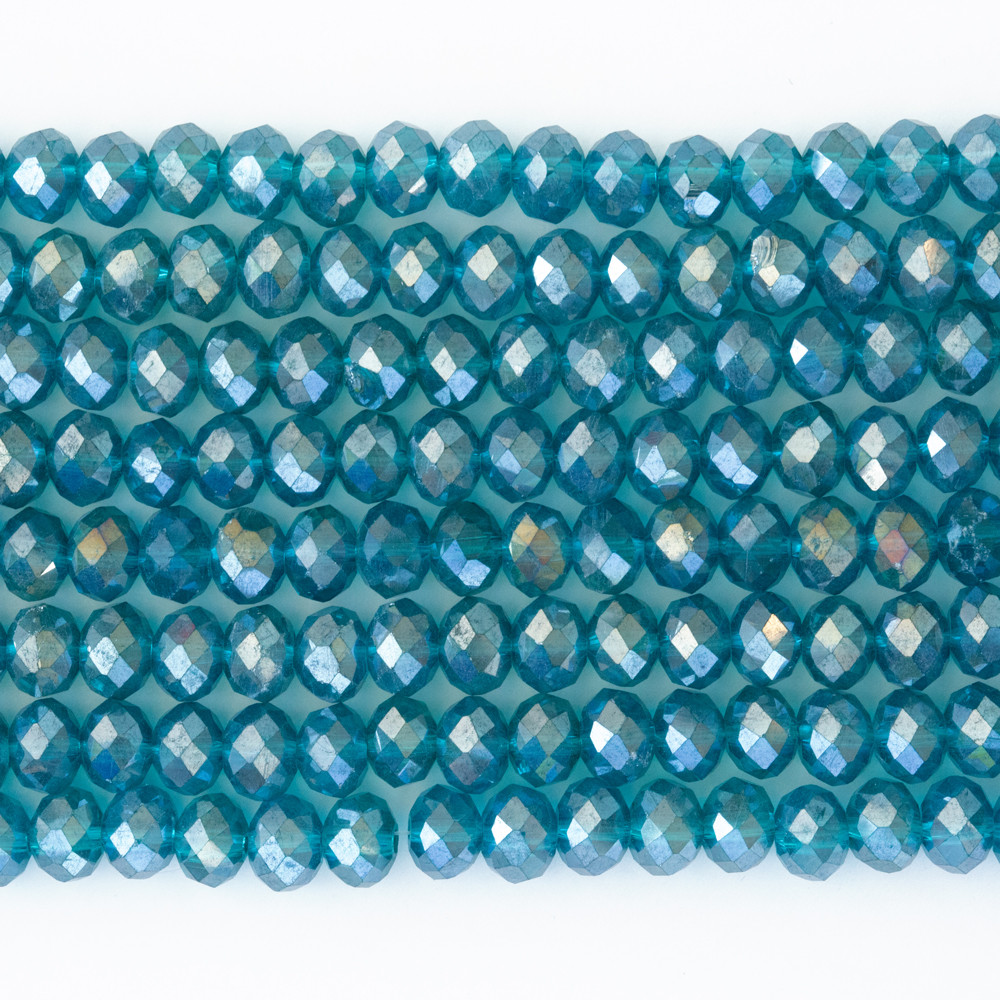 Mavi 6mm Kristal Boncuklar Krs0186