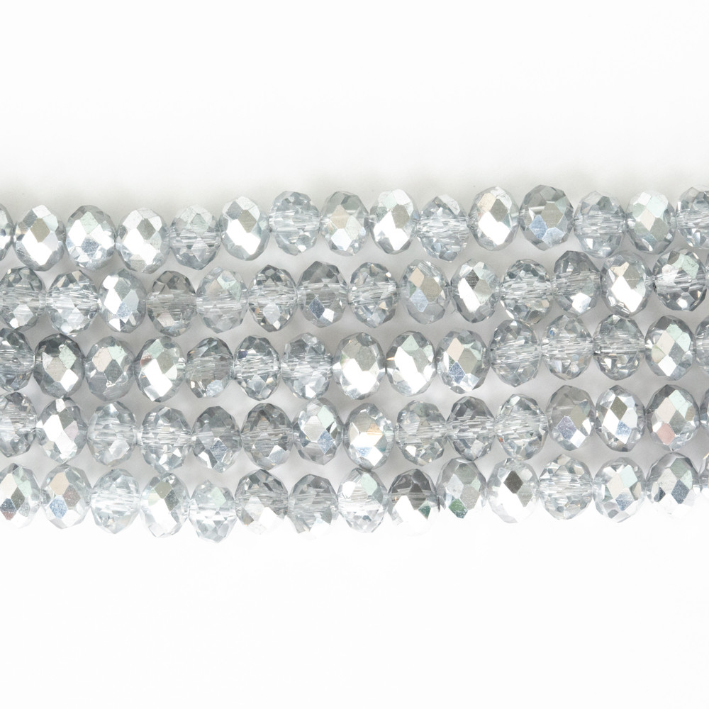 Şeffaf Gri 6mm Kristal Boncuklar Krs0190