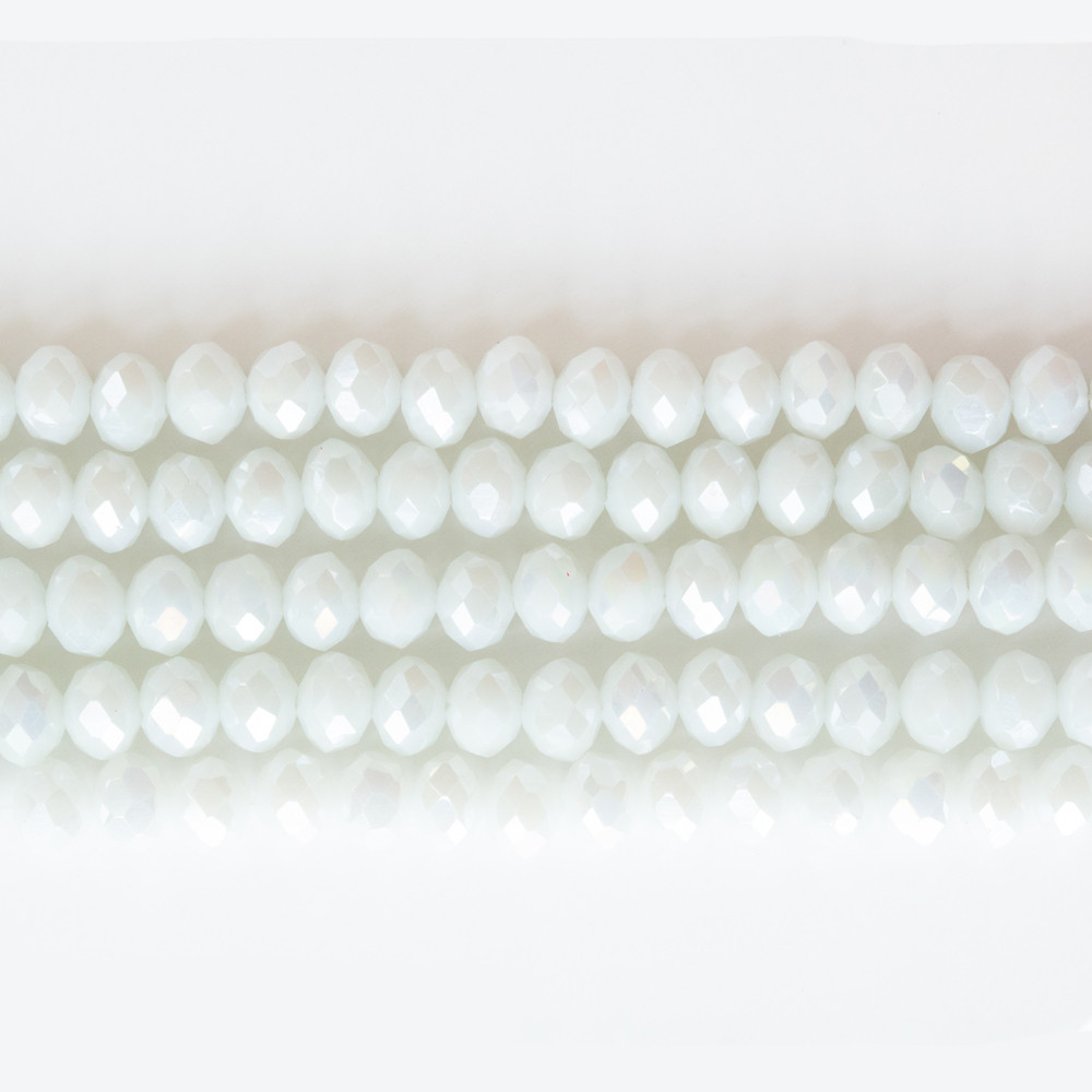 Beyaz 6mm Kristal Boncuklar Krs0192