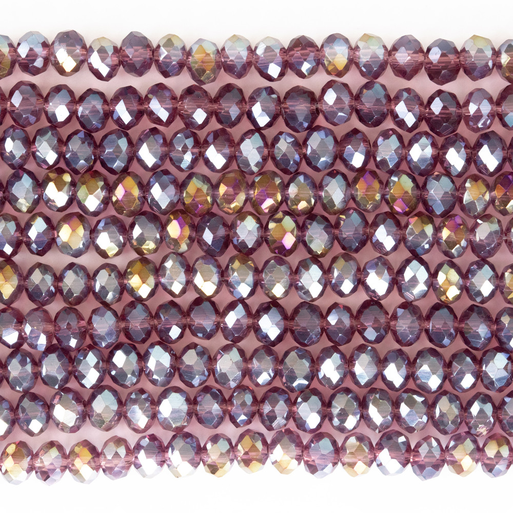 Alaca Mor 6mm Kristal Boncuklar Krs0208