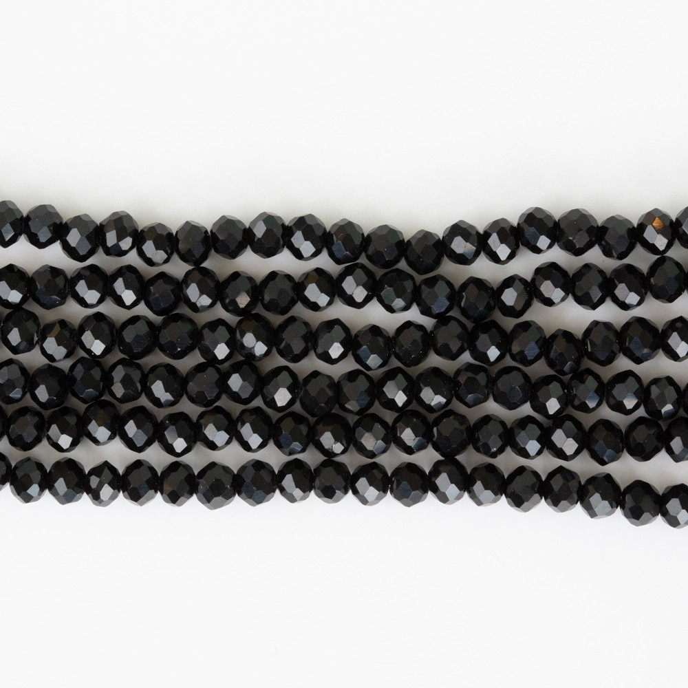 Siyah 4mm Kristal Boncuklar Krs0112