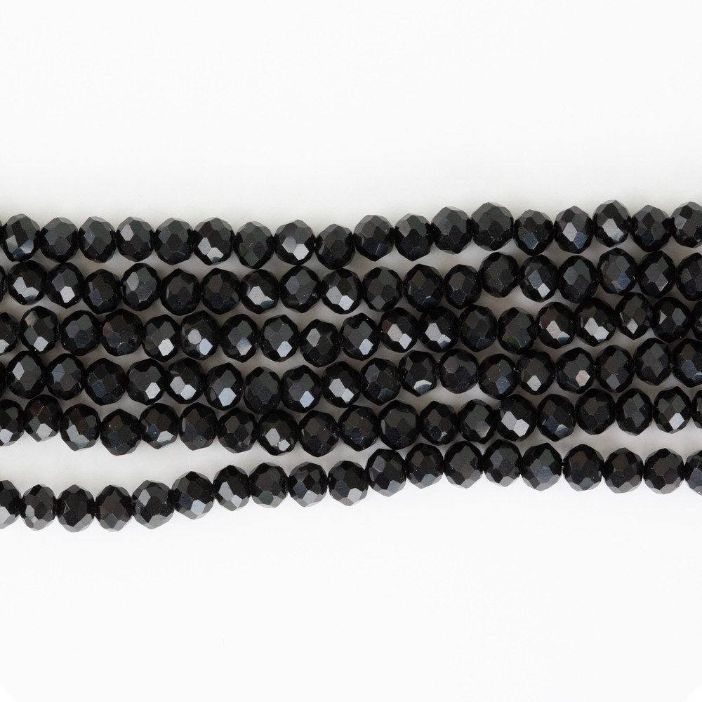 Siyah 4mm Kristal Boncuklar Krs0113