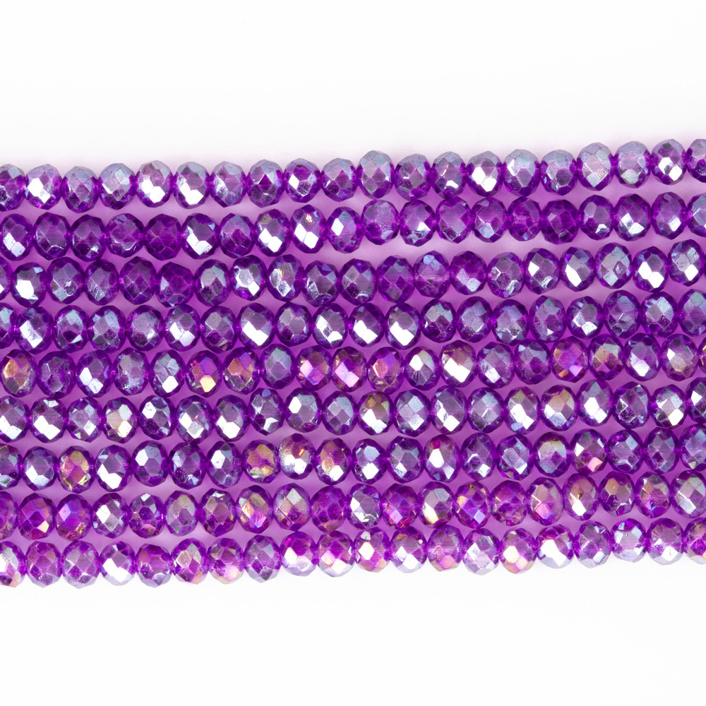 Alaca Mor 4mm Kristal Boncuklar Krs0126