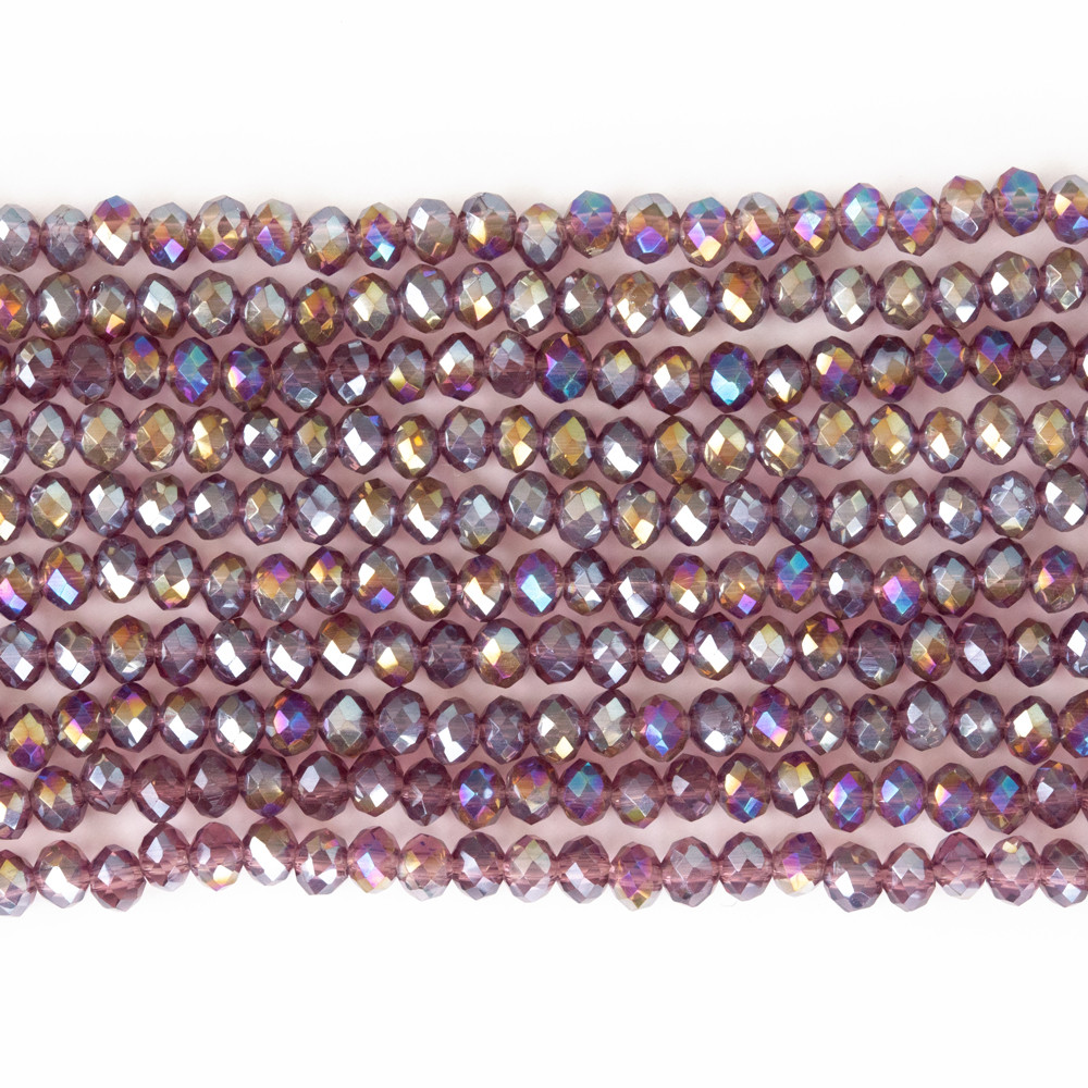 Mor 4mm Kristal Boncuklar Krs0129