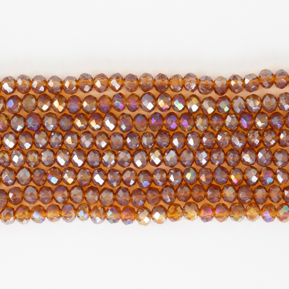 Kahverengi 4mm Kristal Boncuklar Krs0132