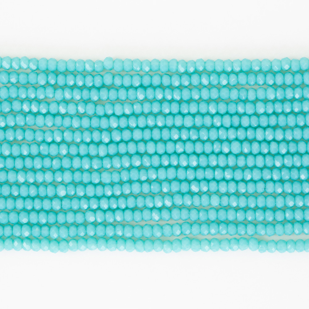 Turkuaz 3mm Kristal Boncuklar Krs0033