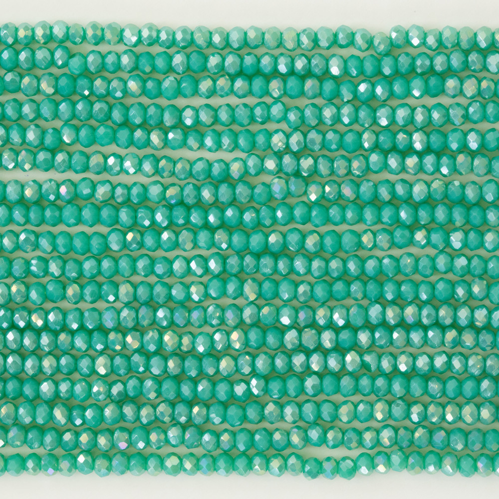 Alaca Yeşil 3mm Kristal Boncuklar Krs0046