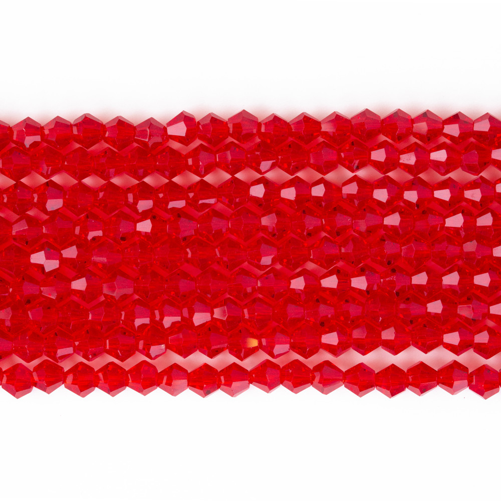 Kırmızı 3mm Kristal Boncuklar Krs0072