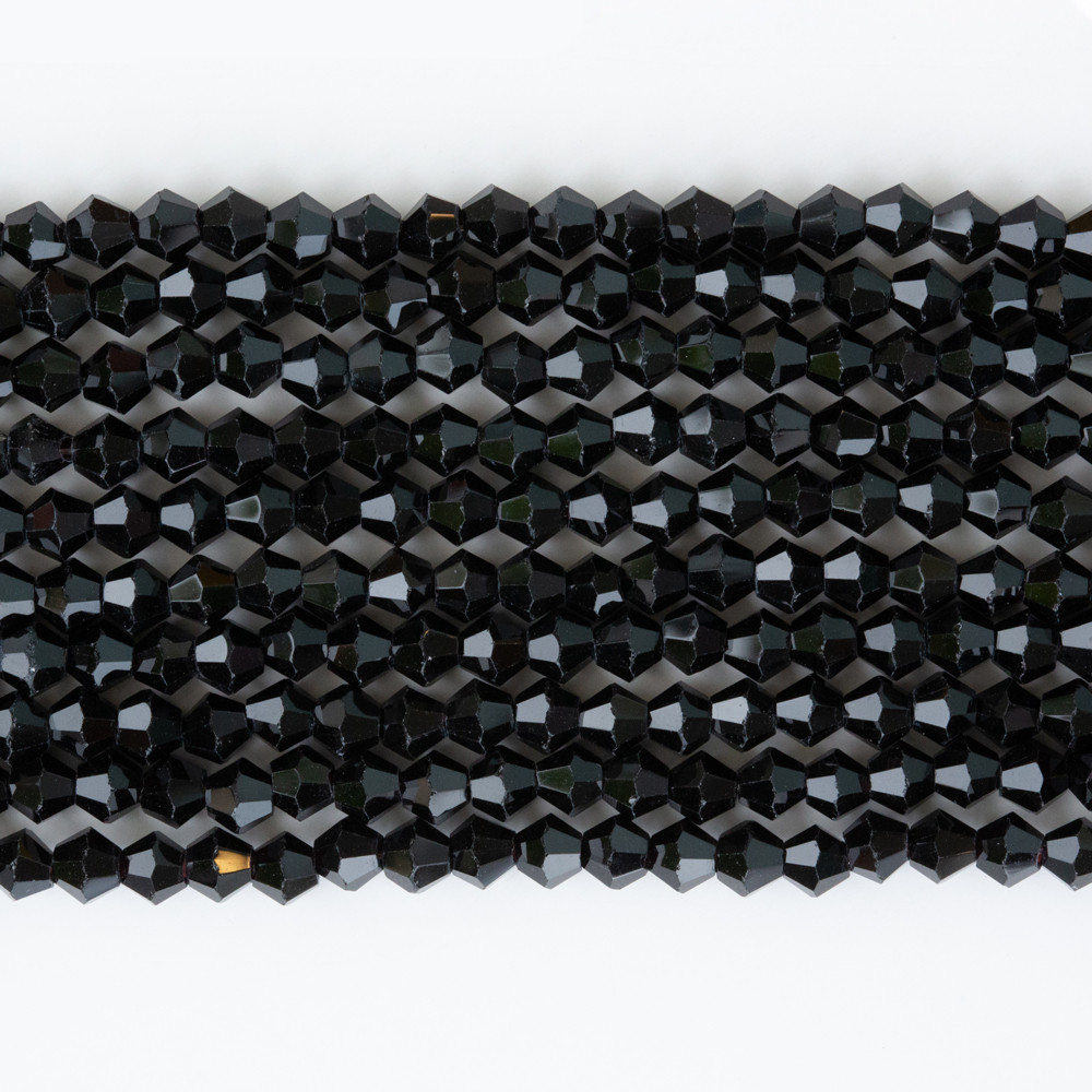 Siyah 3mm Kristal Boncuklar Krs0074