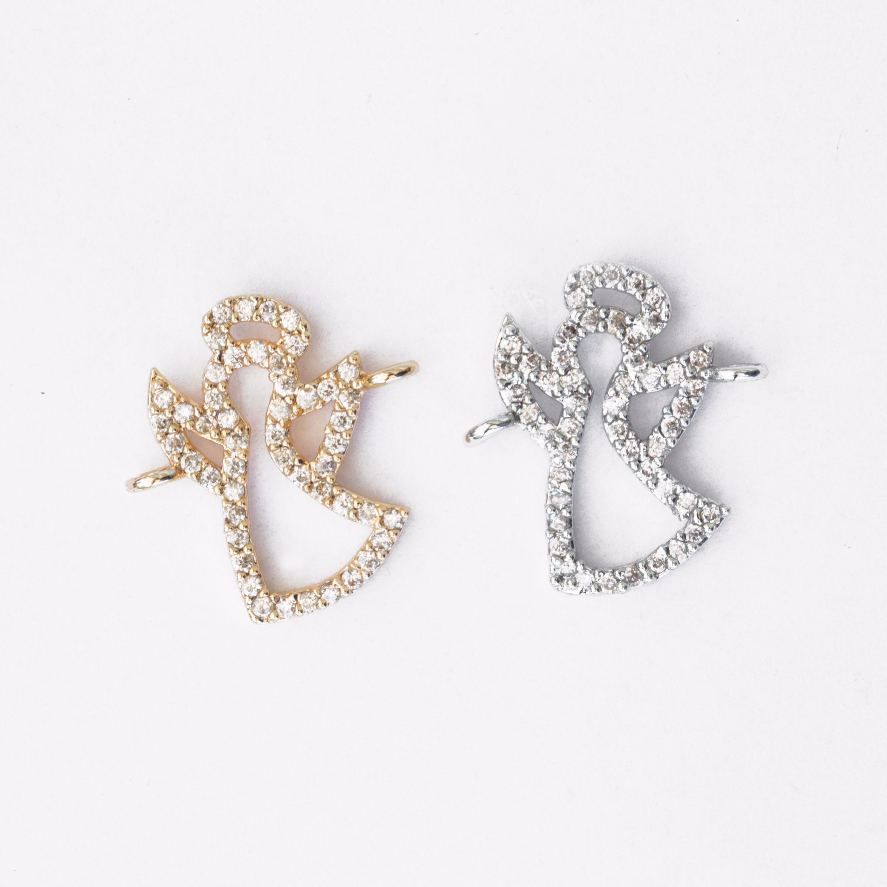 Taşlı Melek Figür Kolye Ucu