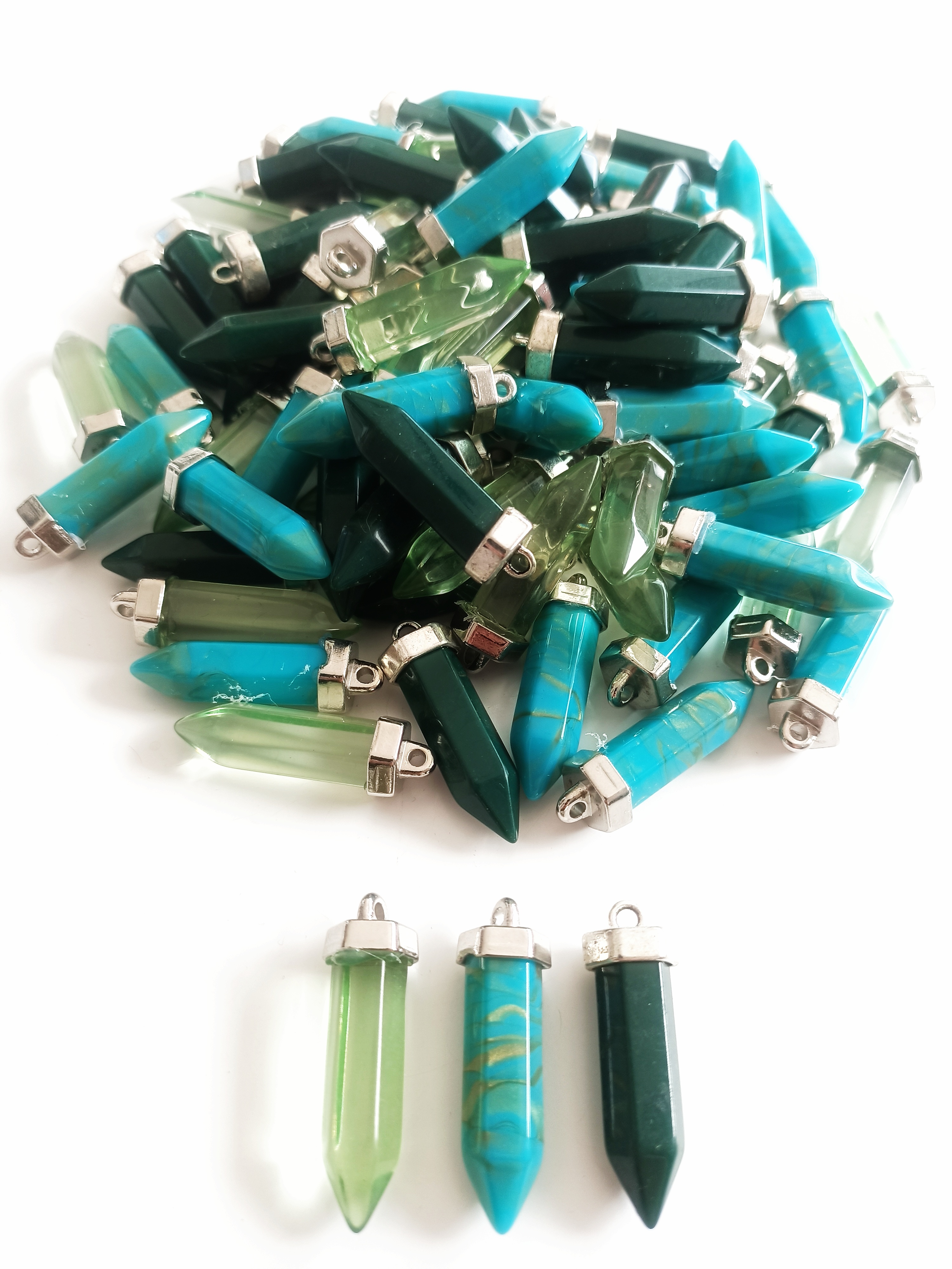 Plastik Pandül Takı Uçları Yeşil