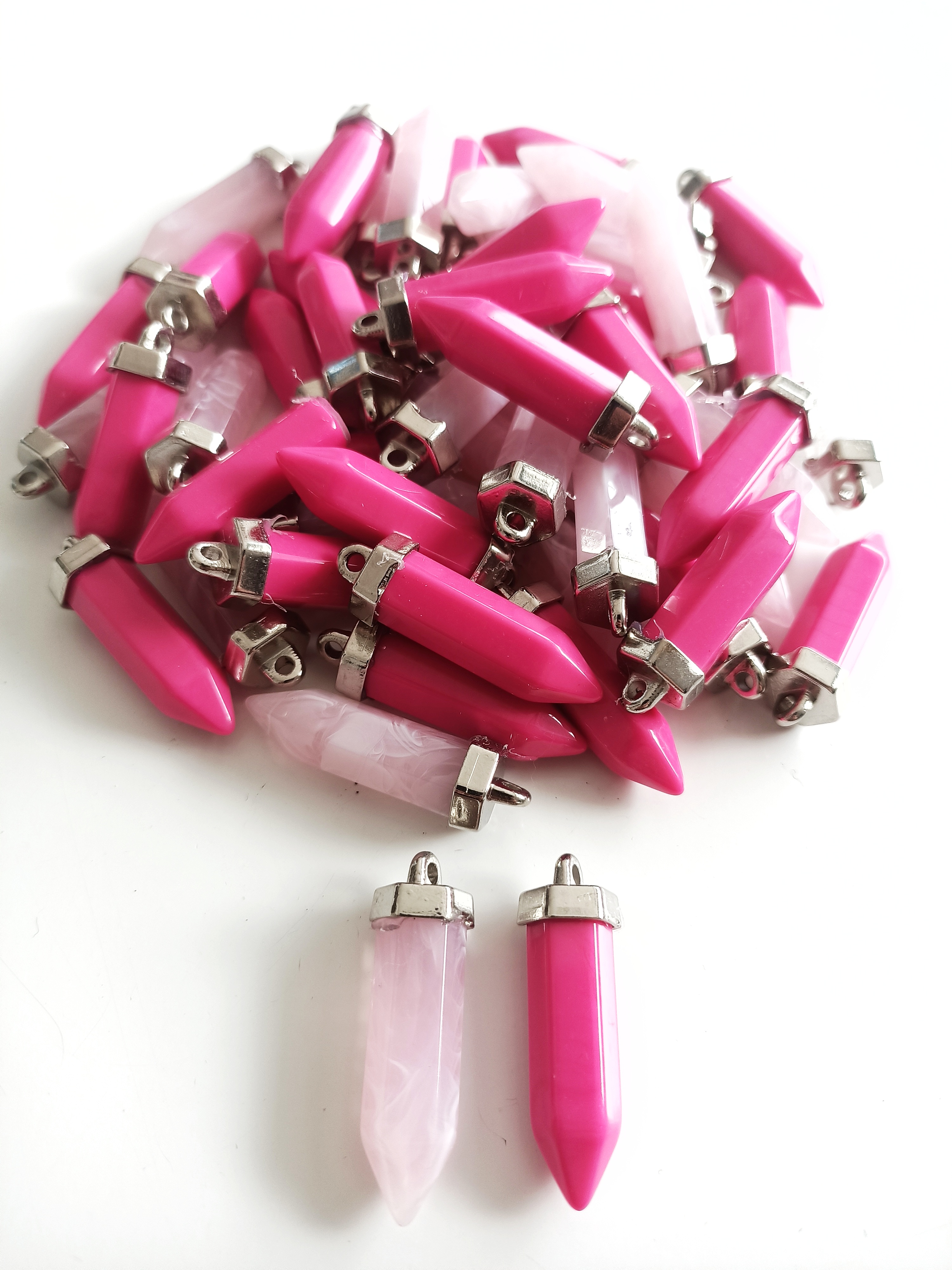 Plastik Pandül Takı Uçları Pembe