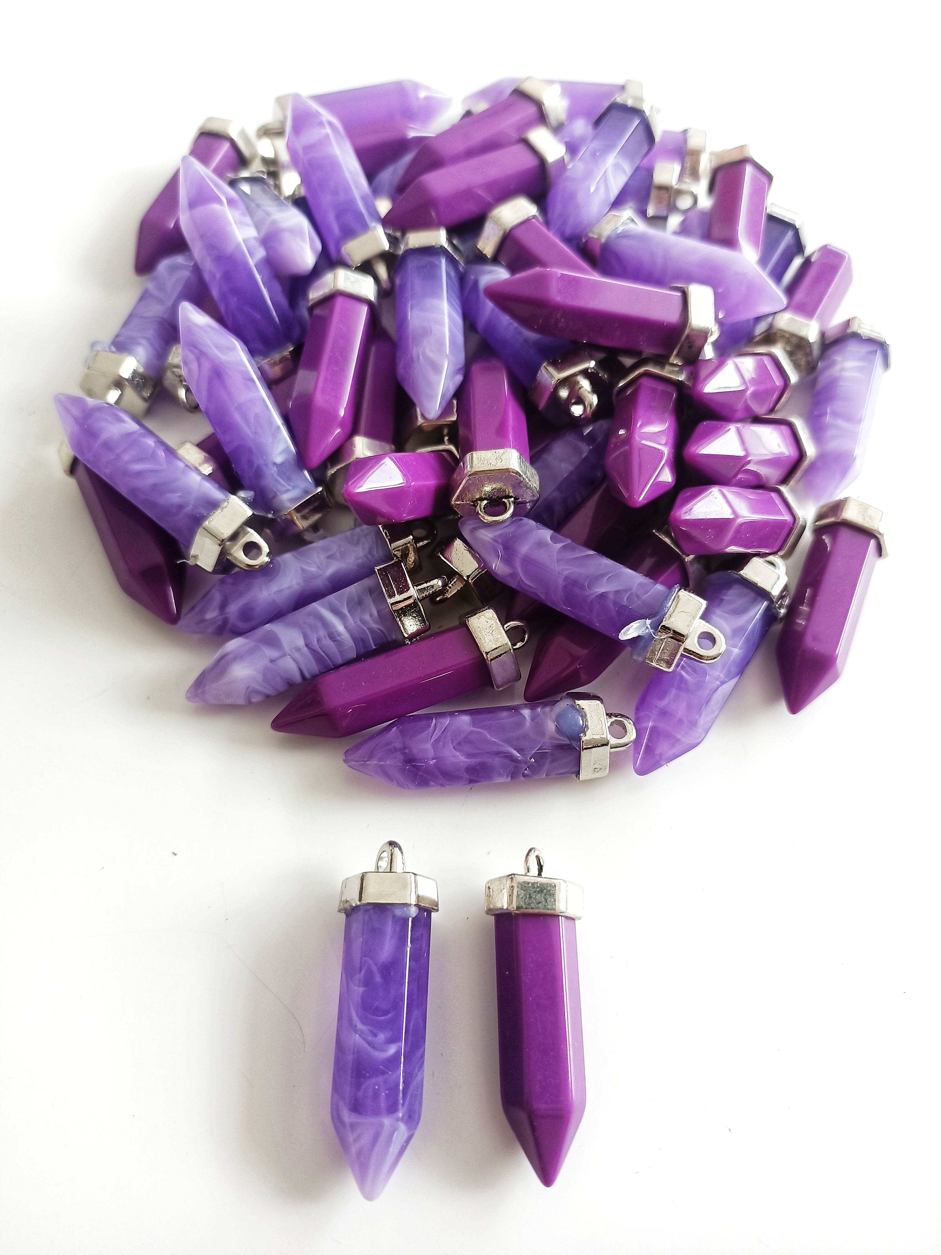 Plastik Pandül Takı Uçları Mor