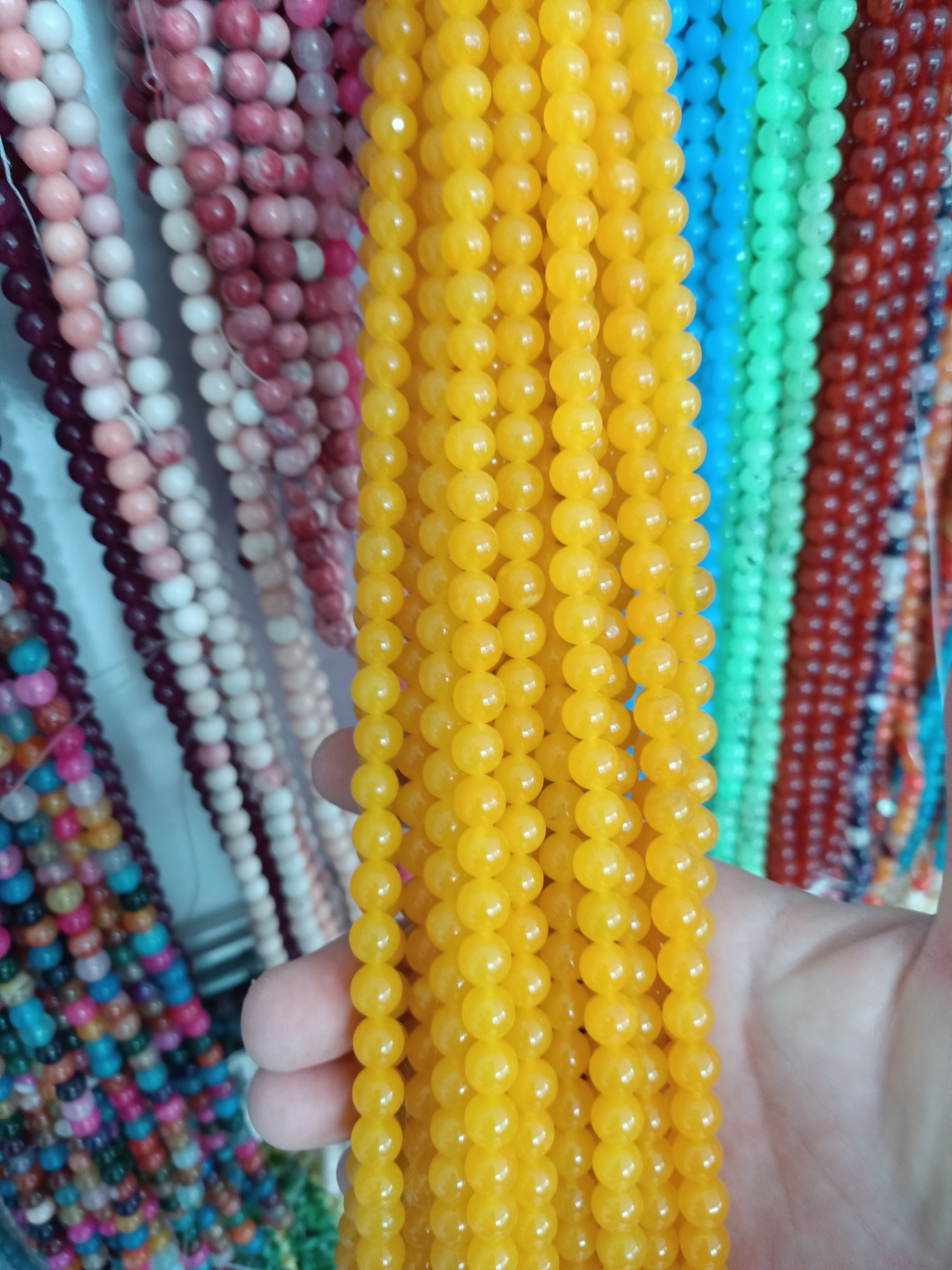 Turuncu Akik Doğal Taş 8mm.