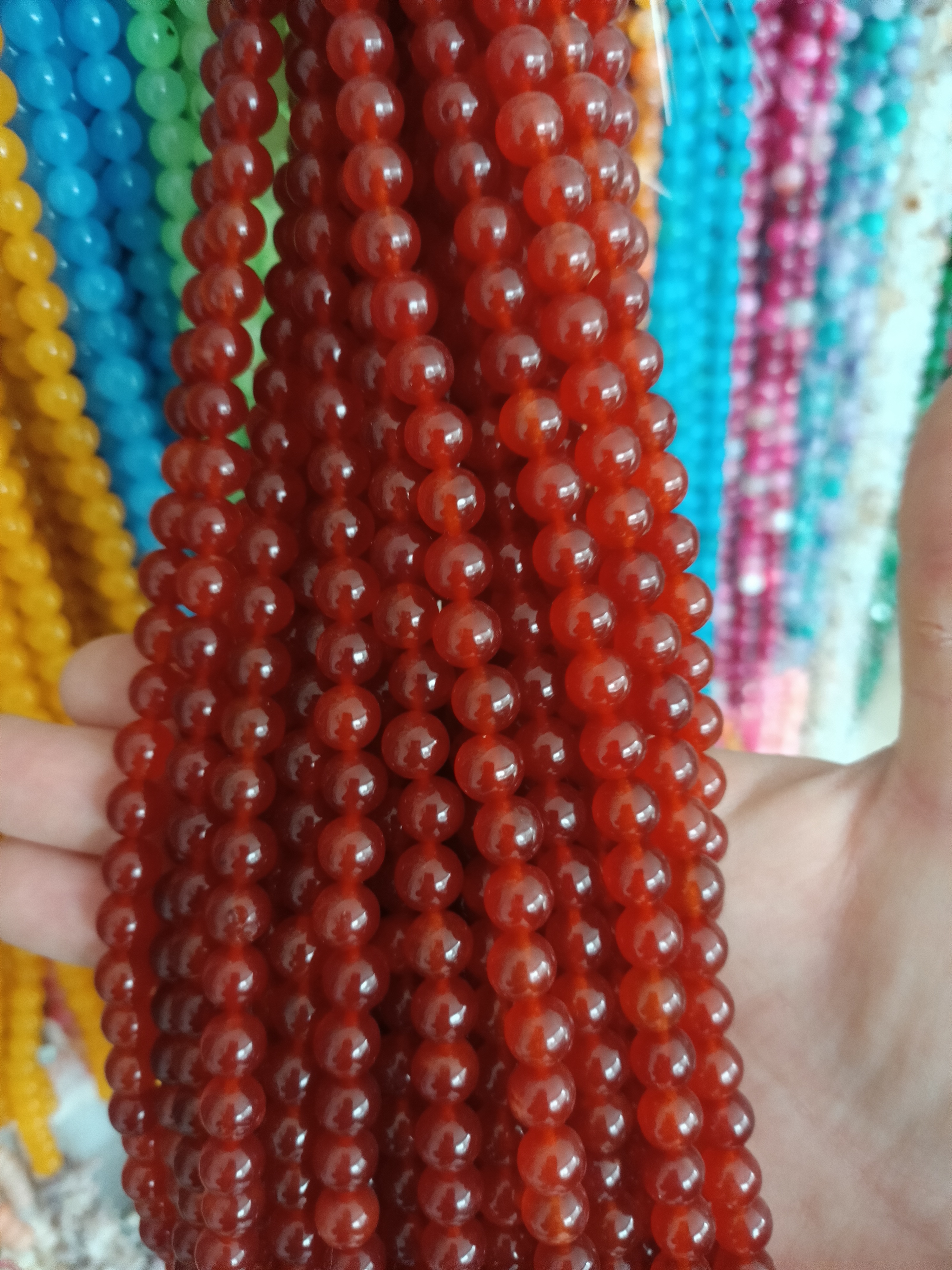 Kızıl Akik Doğal Taş 8mm.