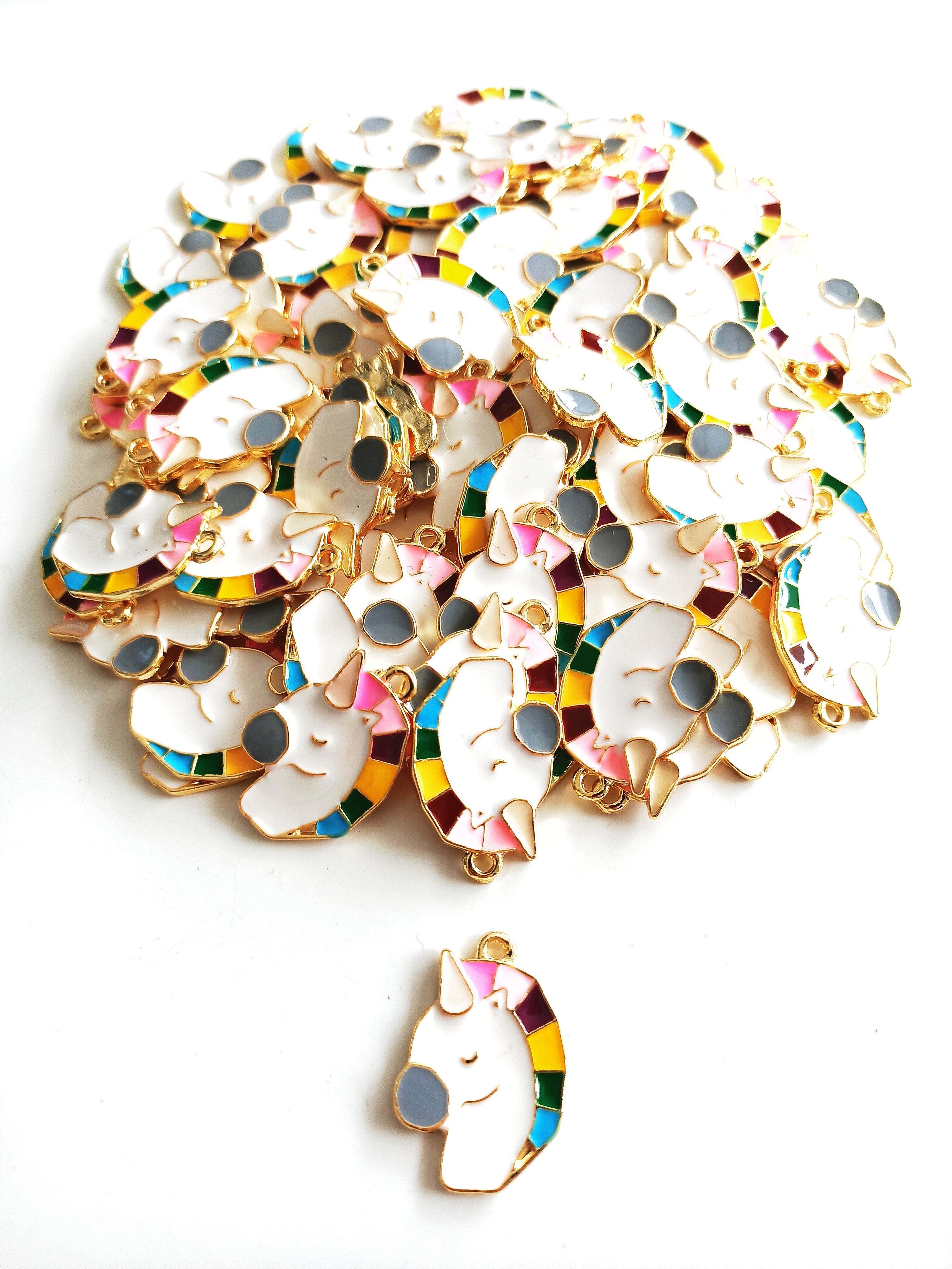 Gold Mineli Unicorn Takı Uçları