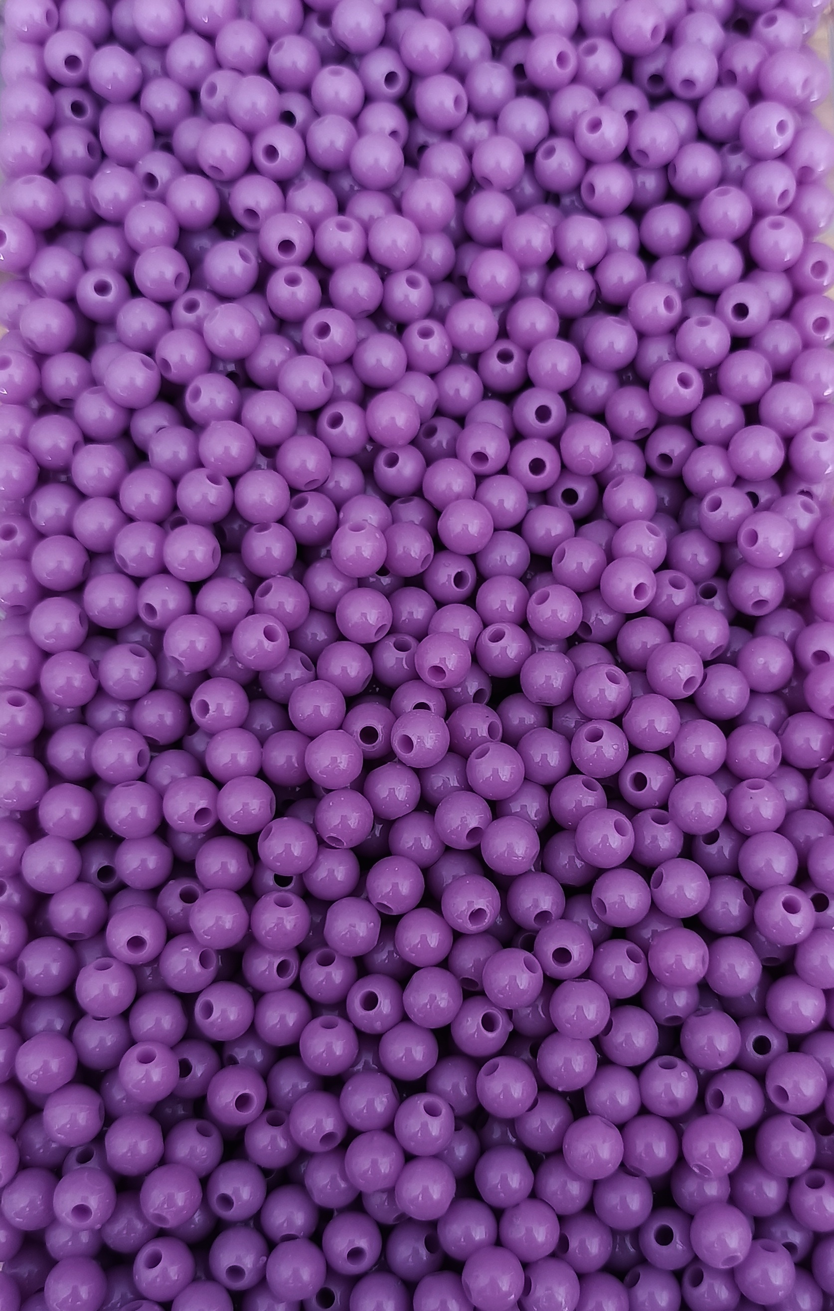 Yuvarlak Plastik Boncuk 6mm.