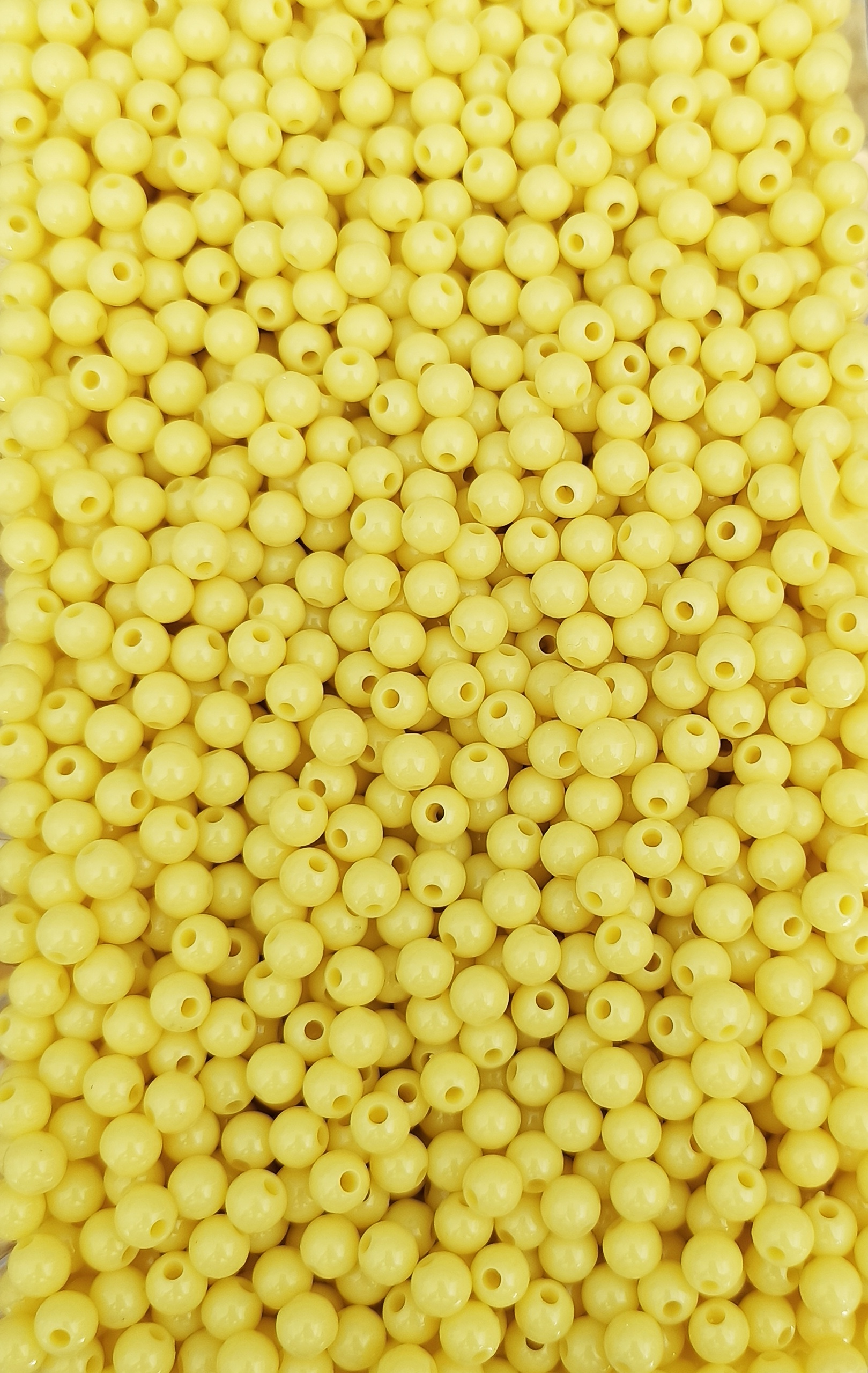 Yuvarlak Plastik Boncuk 6mm.