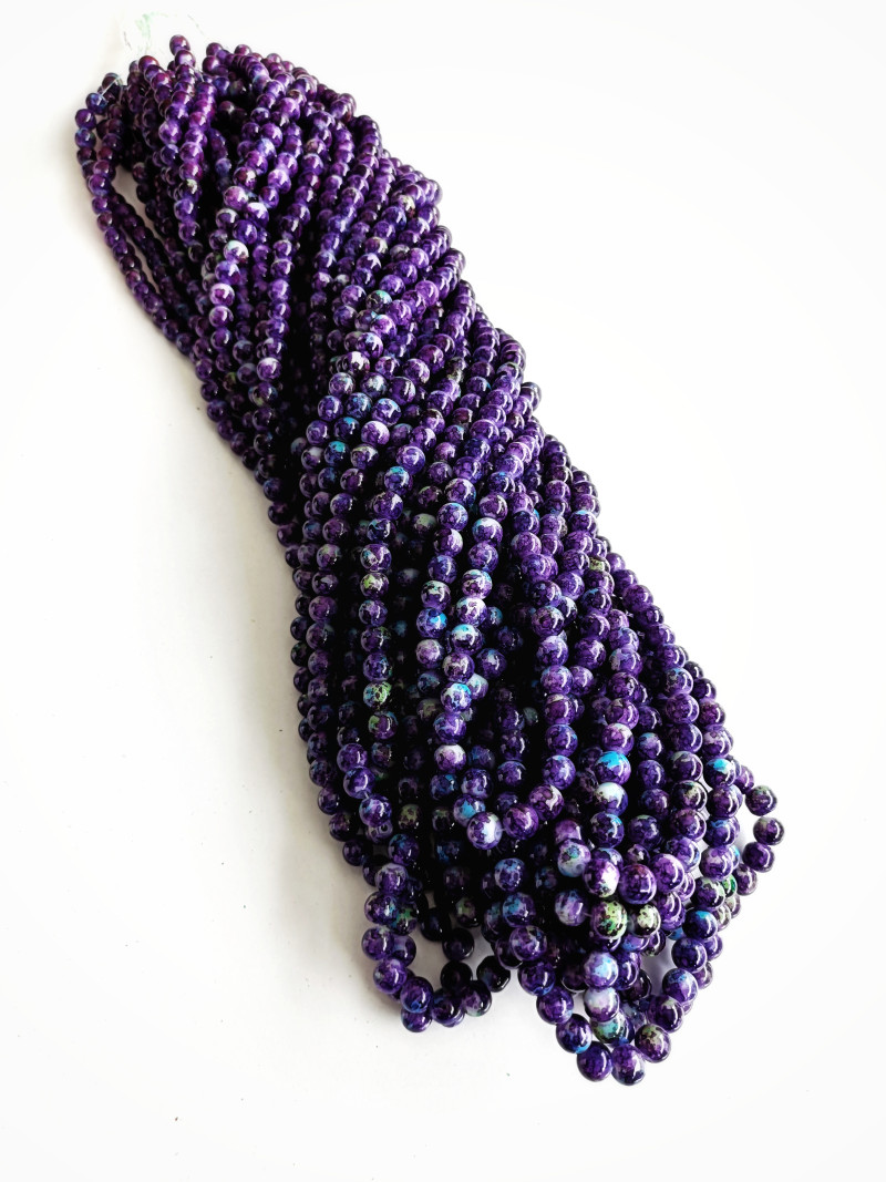 Alaca Mor 8mm. Dizi Cam Boncuk