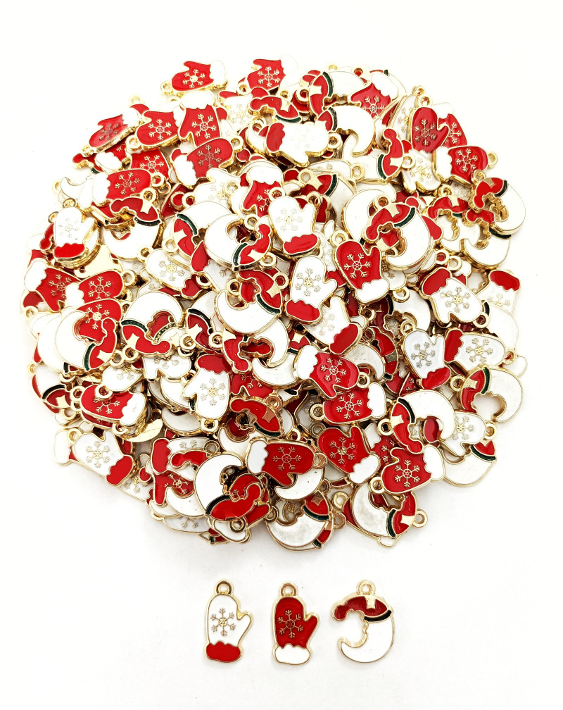 Gold Mineli Noel Eldiven Takı Uçları