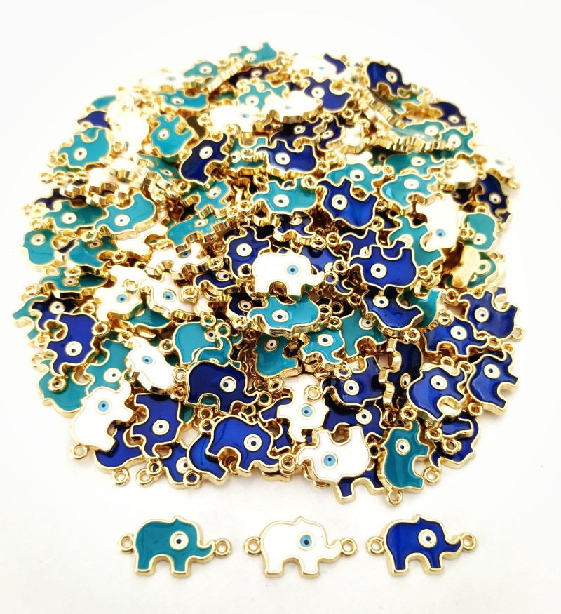 Gold Mineli Çift Kulp Fil Takı Uçları