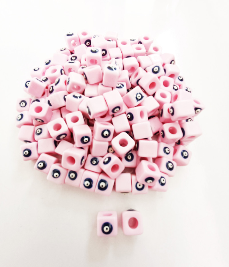 Pembe Mini Plastik Nazar Boncuğu