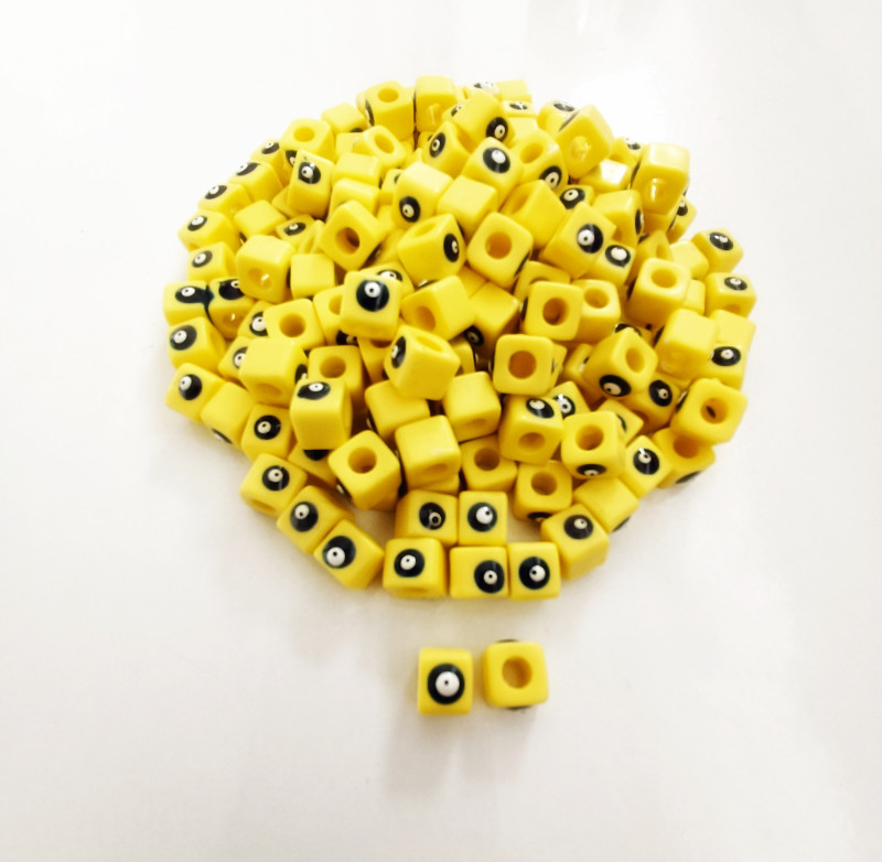 Sarı Mini Plastik Nazar Boncuğu