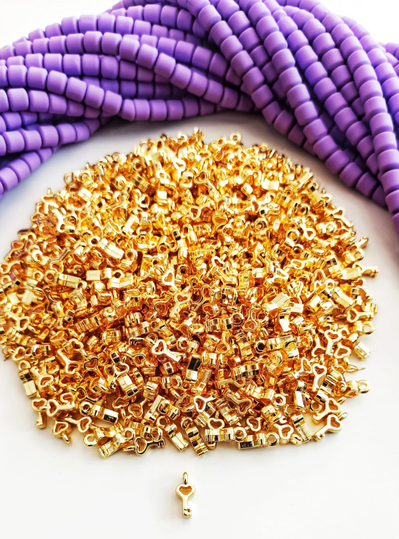  Altın Kaplama Kalp Anahtar